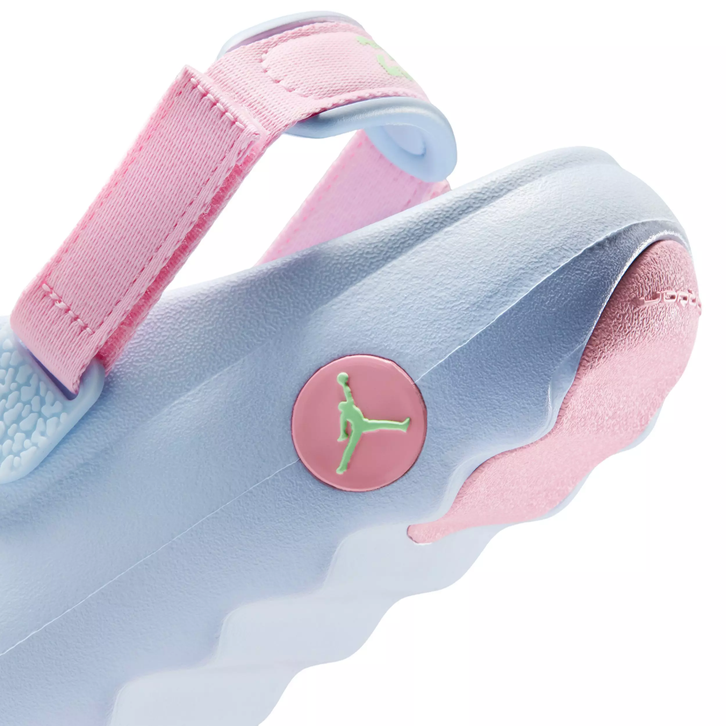 Jordan Hydrip "Half Blue/Medium Soft Pink/Vapor Green" Grade School Boys' Sandal - BLUE/MD PINK/GREEN