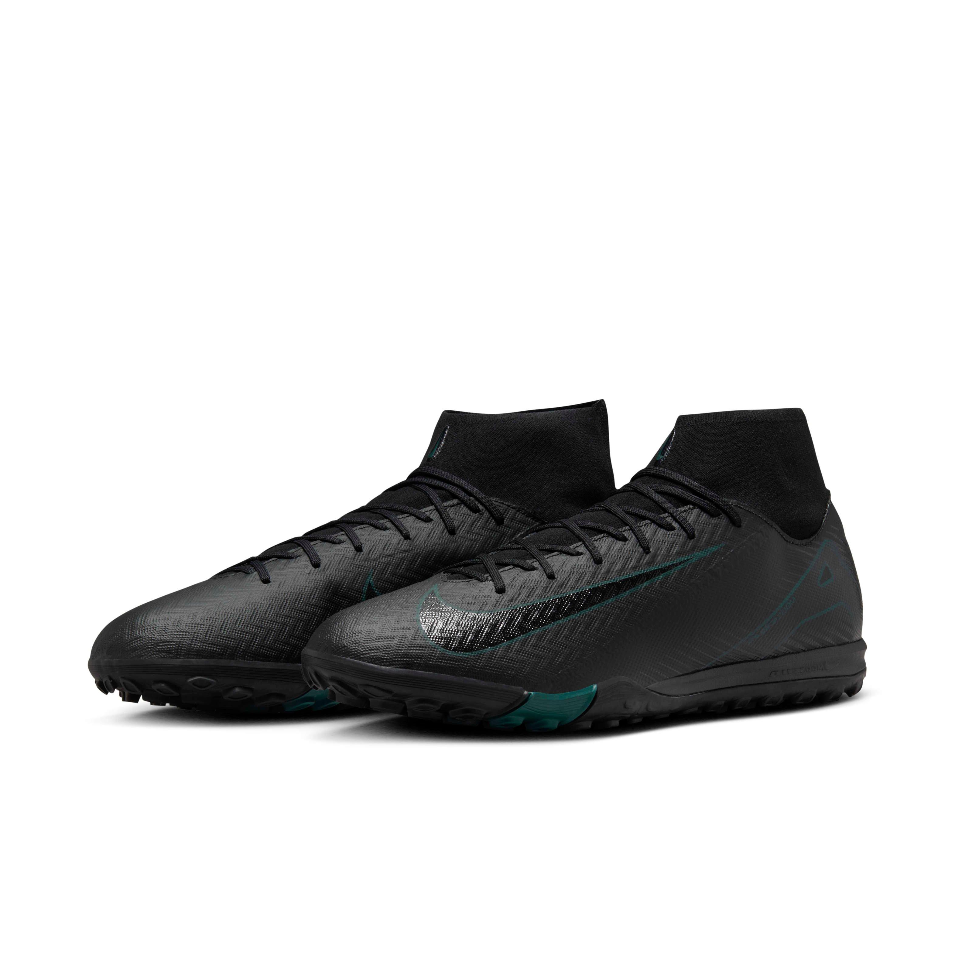 Nike Mercurial Superfly 10 Academy Turf "Black/Deep Jungle/Black" Men's Soccer Shoe - BLACK/JUNGLE/BLACK Thumbnail View 3