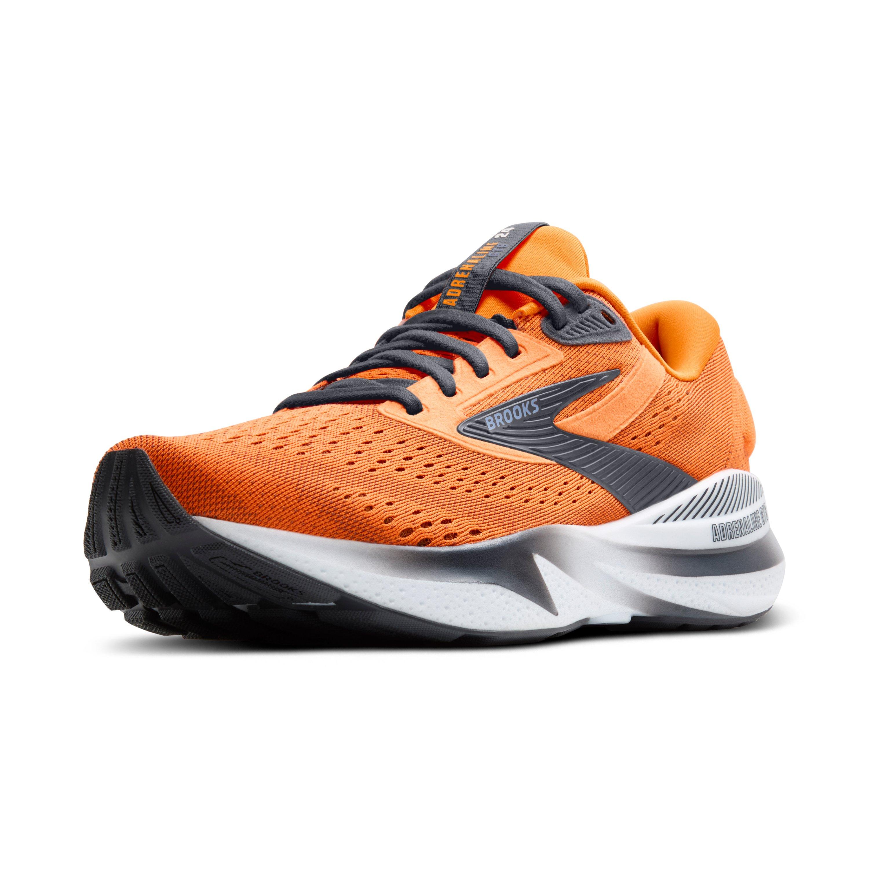 Brooks Adrenaline GTS 24 "Orange/Ebony/Country Blue" Men's Running Shoe - ORANGE/EBONY/BLUE Thumbnail View 3