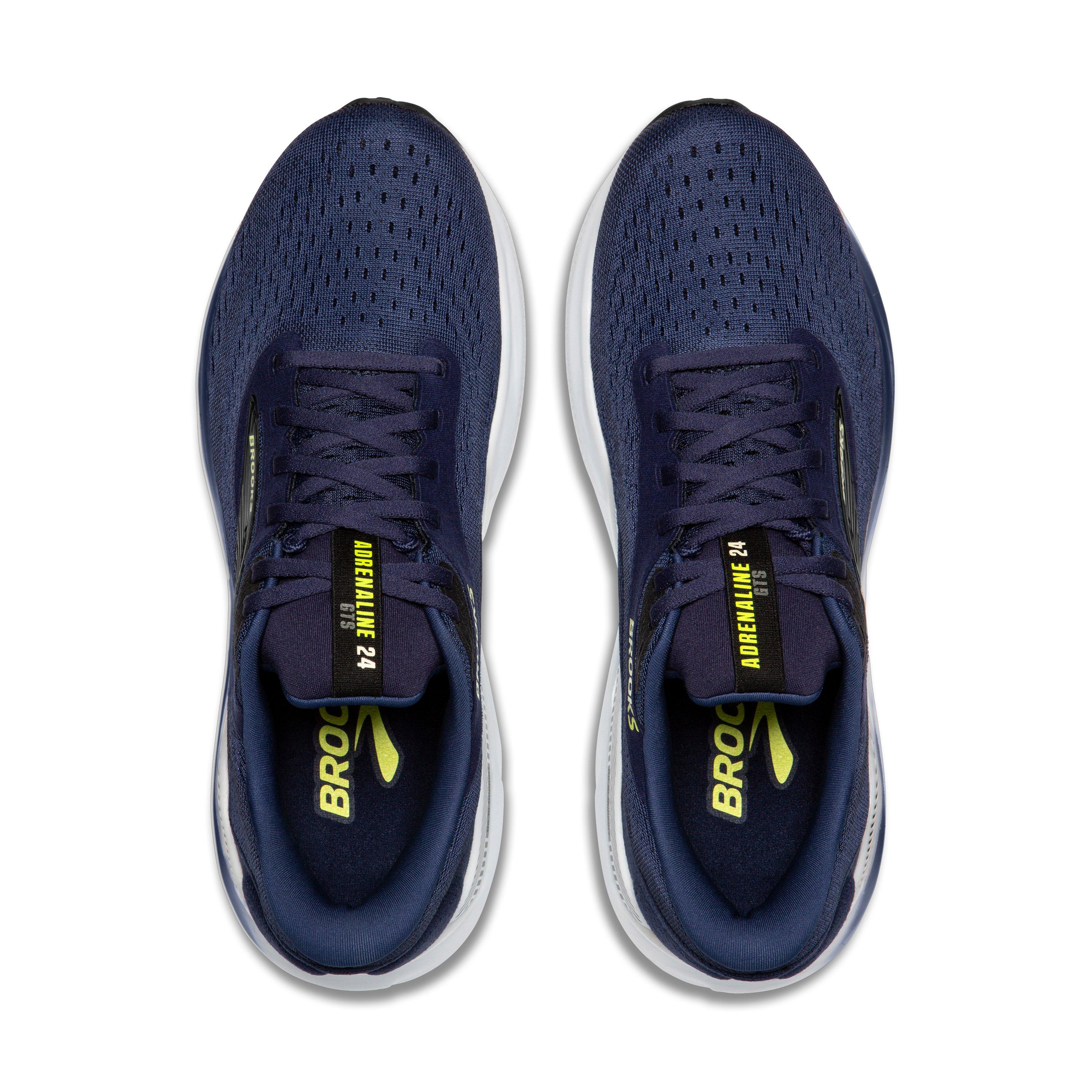 Brooks Adrenaline GTS 24 "Peacoat/Black/Sharp Green" Men's Wide Running Shoe - PEACOAT/BLACK/GREEN Thumbnail View 5