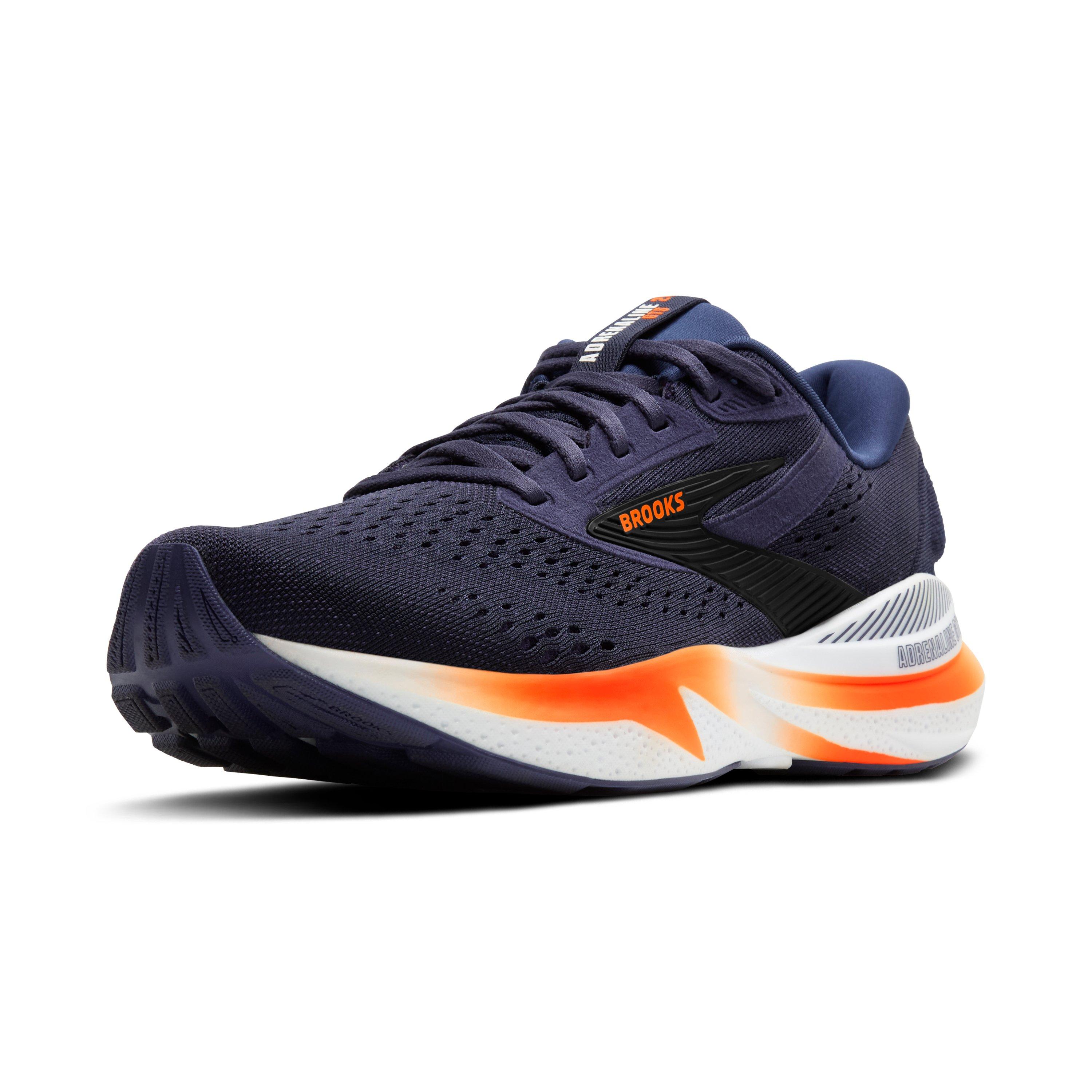 Brooks Adrenaline GTS 24 "Peacoat/Orange/White" Men's Running Shoe - PEACOAT/ORANGE/WHITE Thumbnail View 3