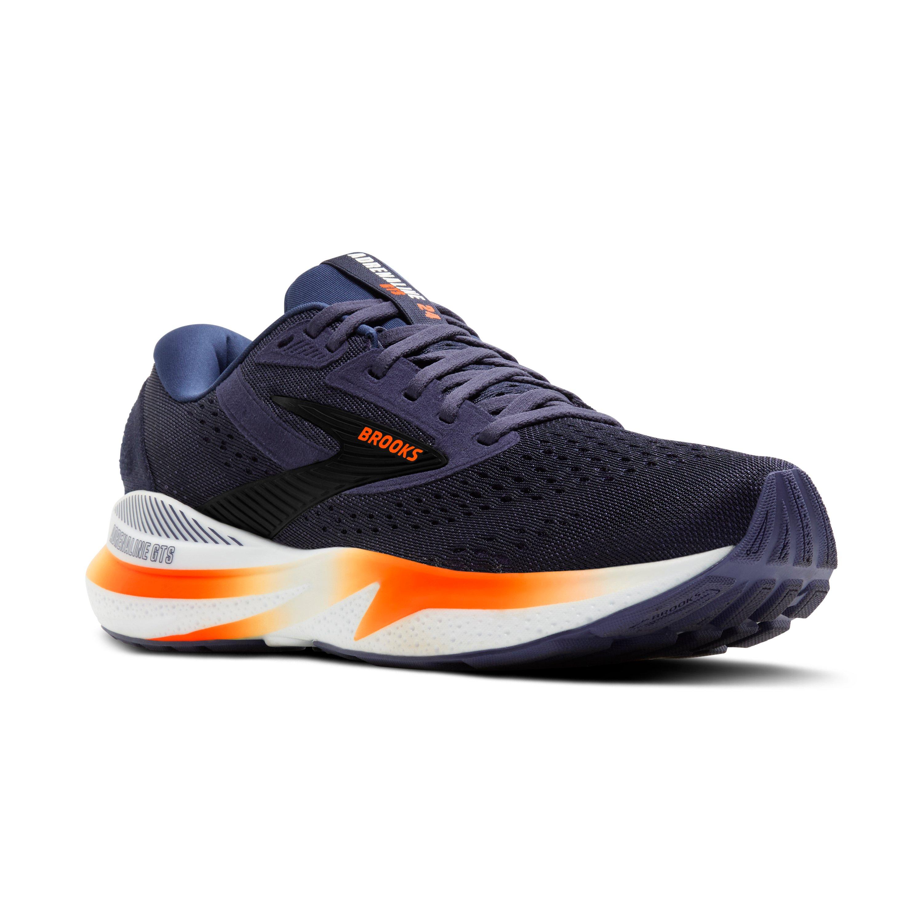 Brooks Adrenaline GTS 24 "Peacoat/Orange/White" Men's Running Shoe - PEACOAT/ORANGE/WHITE Thumbnail View 4