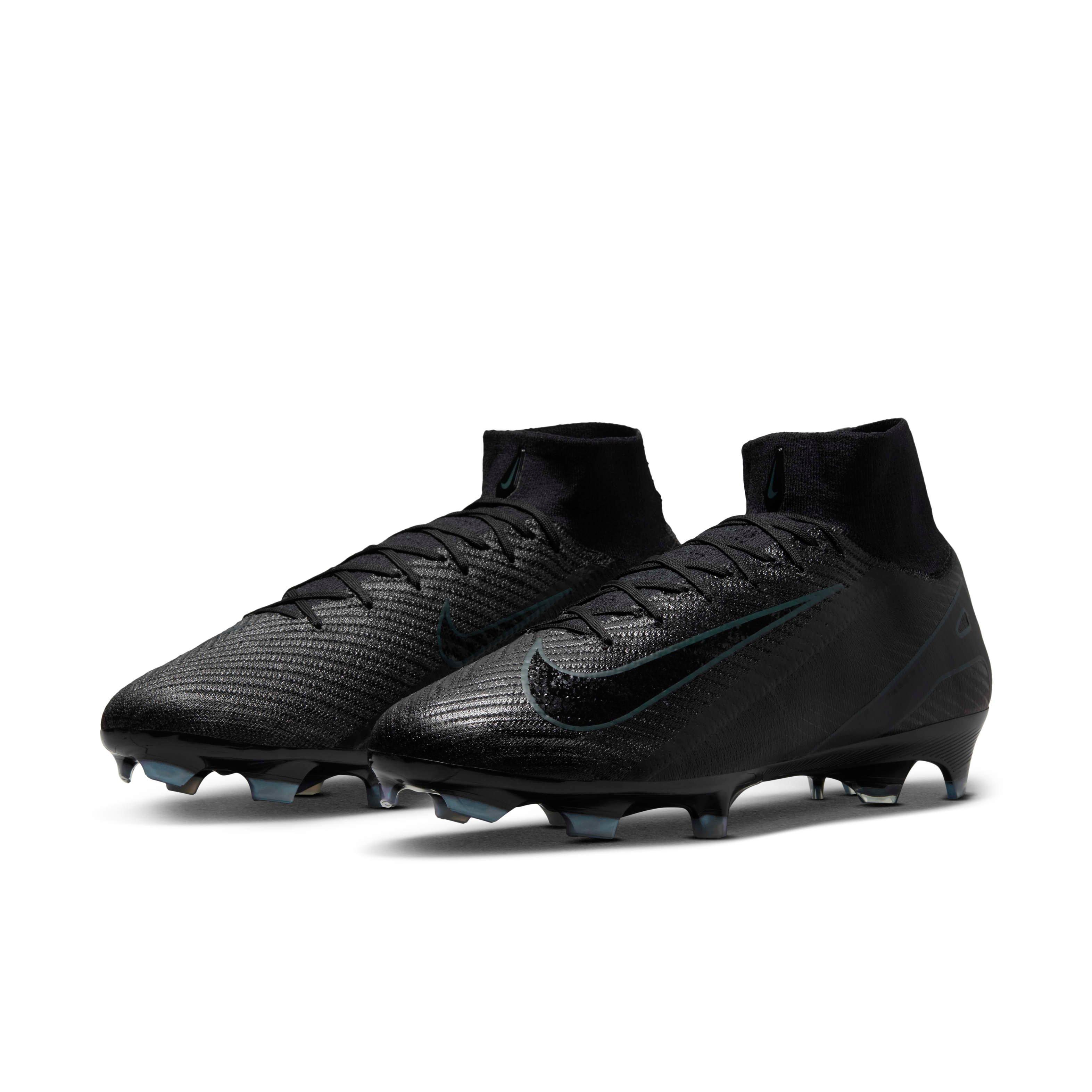 Nike Mercurial Superfly 10 Elite FG "Black/Deep Jungle/Black" Men's Soccer Cleat - BLACK/JUNGLE/BLACK Thumbnail View 3