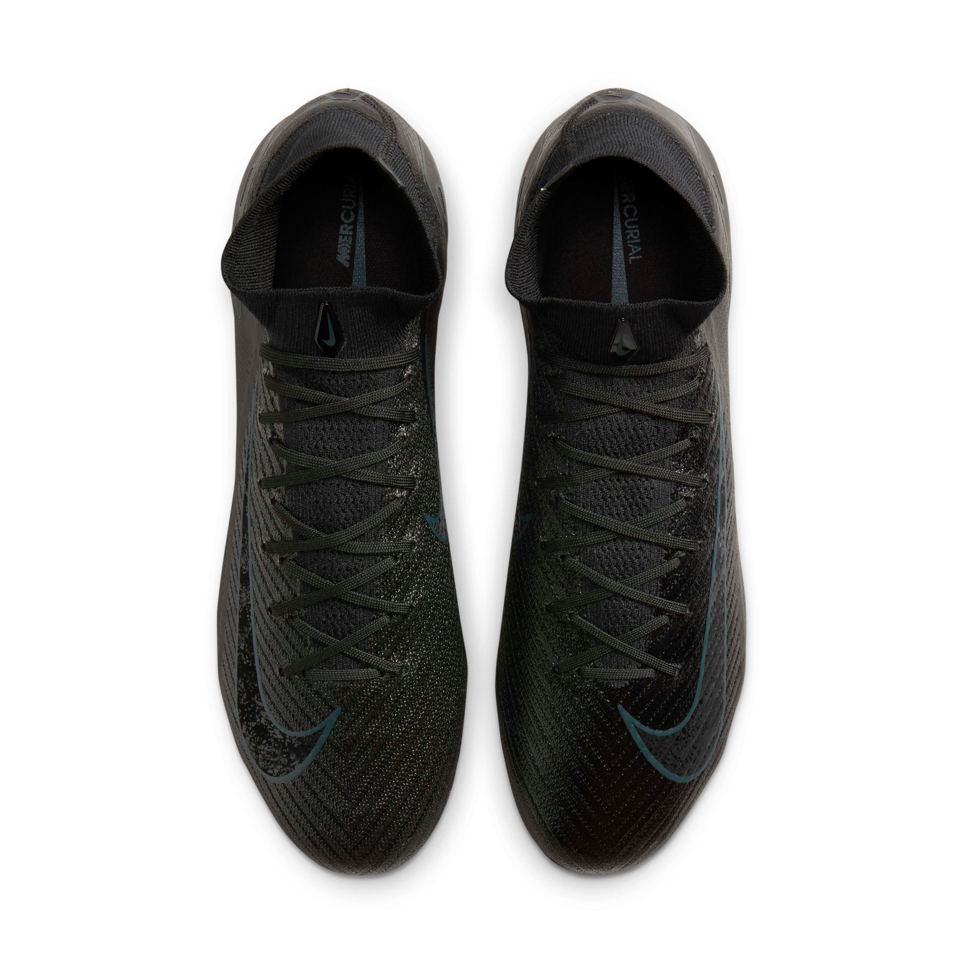 Nike Mercurial Superfly 10 Elite FG "Black/Deep Jungle/Black" Men's Soccer Cleat - BLACK/JUNGLE/BLACK Thumbnail View 4