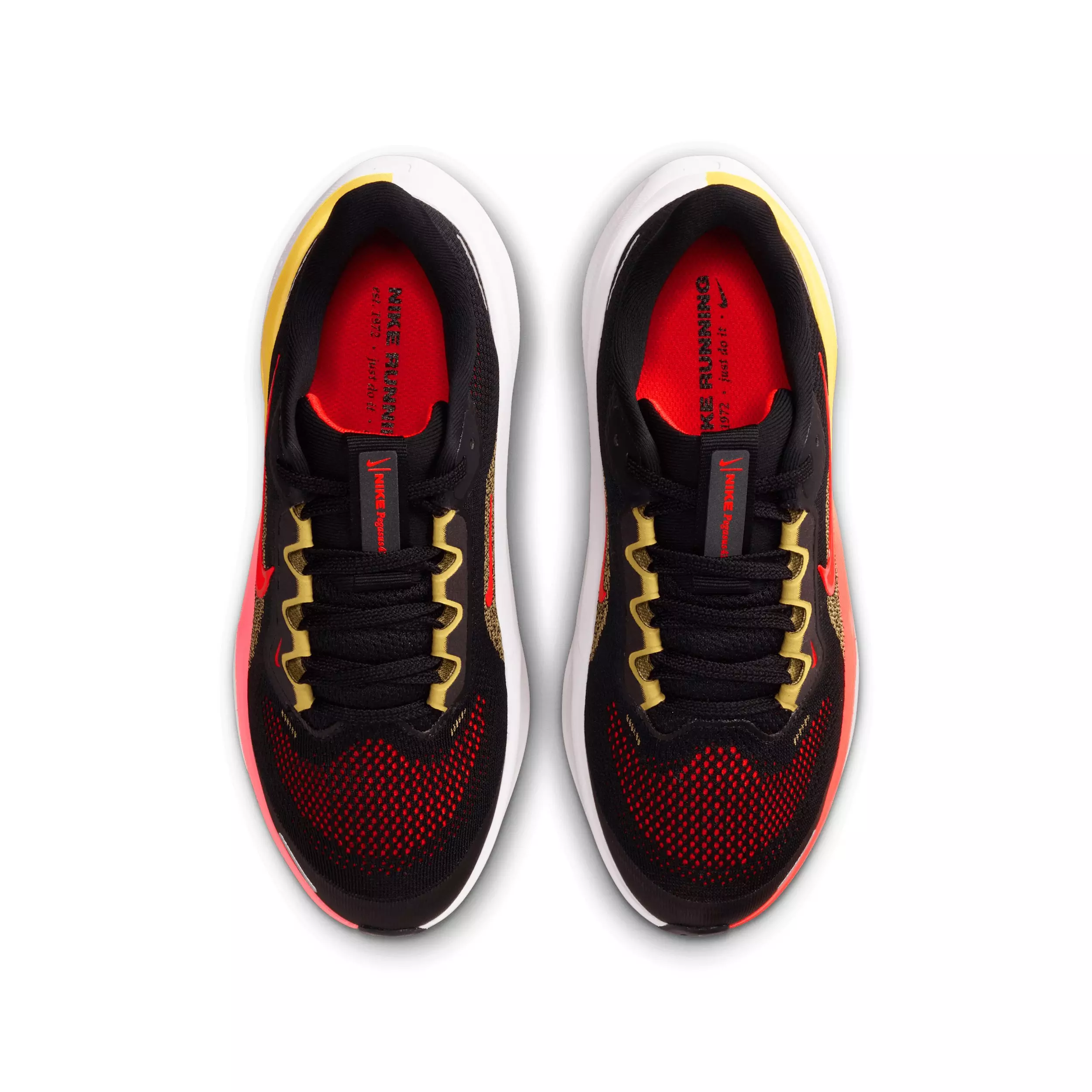 Nike Pegasus 41 "Black/Topaz Gold/Bright Crimson" Grade School Boys' Running Shoe - BLACK/GOLD/CRIMSON