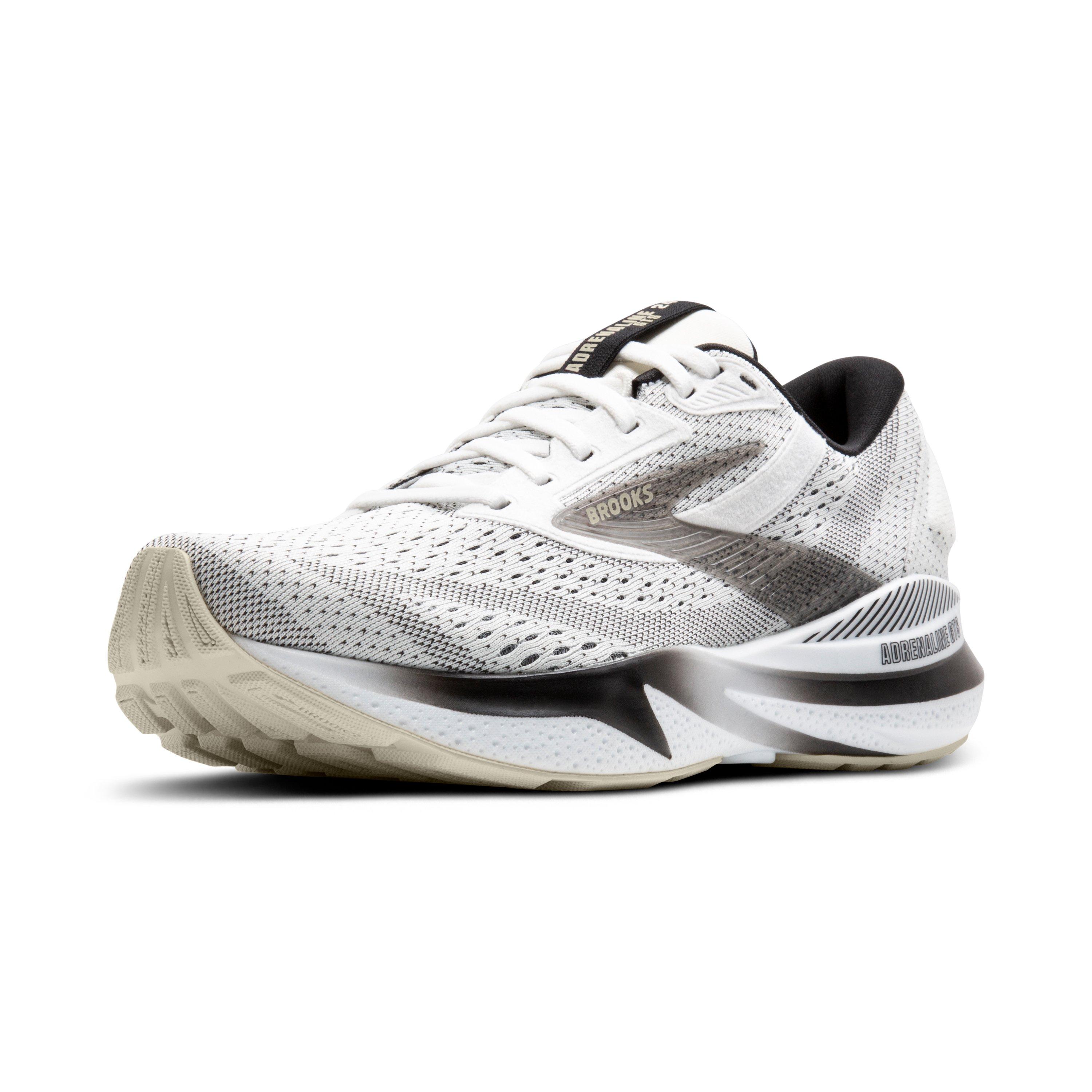Brooks Adrenaline GTS 24 "White/Black/Pelican" Men's Running Shoe - WHITE/BLACK/PELICAN Thumbnail View 3