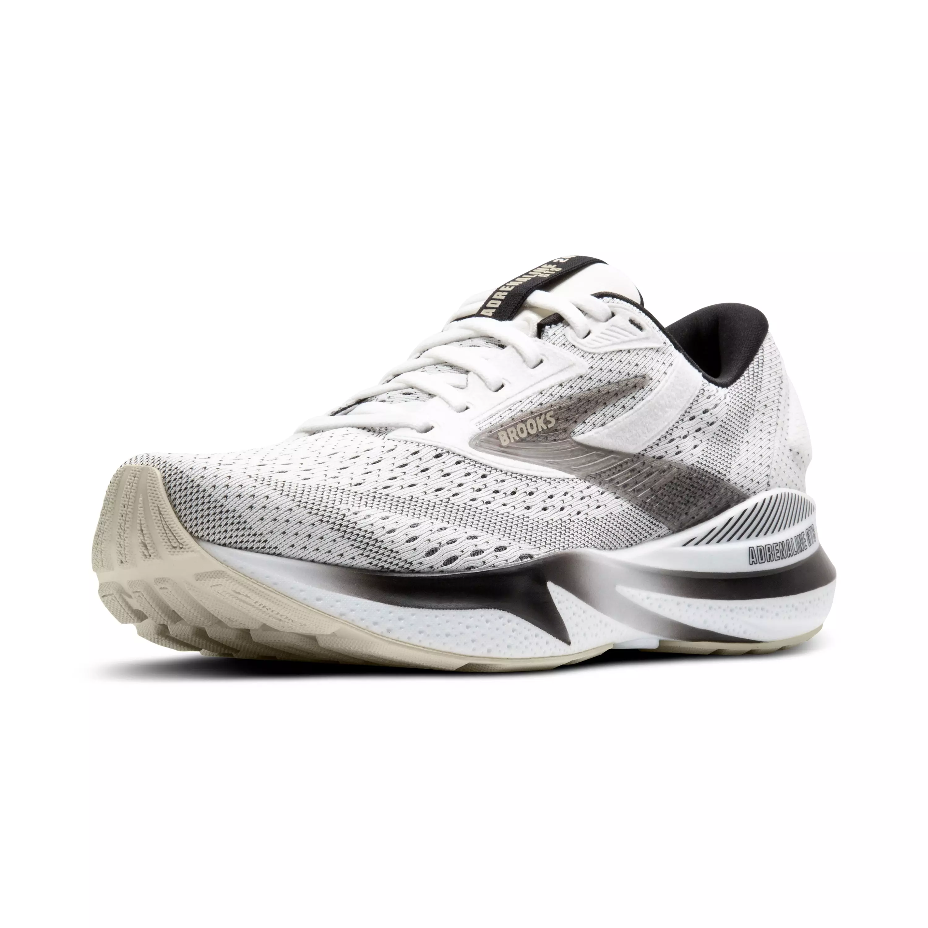 Brooks Adrenaline GTS 24 "White/Black/Pelican" Men's Running Shoe - WHITE/BLACK/PELICAN