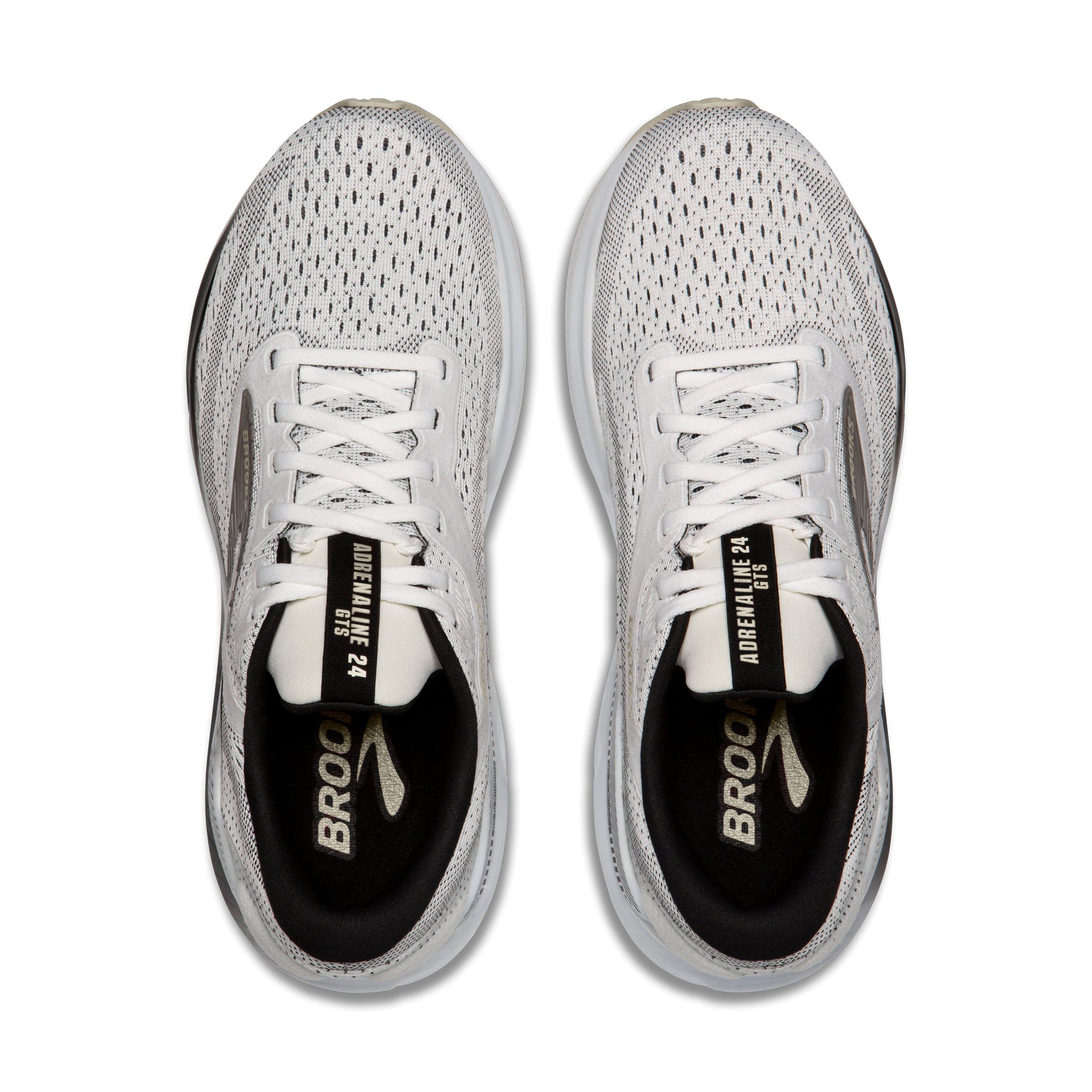 Brooks Adrenaline GTS 24 "White/Black/Pelican" Men's Running Shoe - WHITE/BLACK/PELICAN Thumbnail View 5