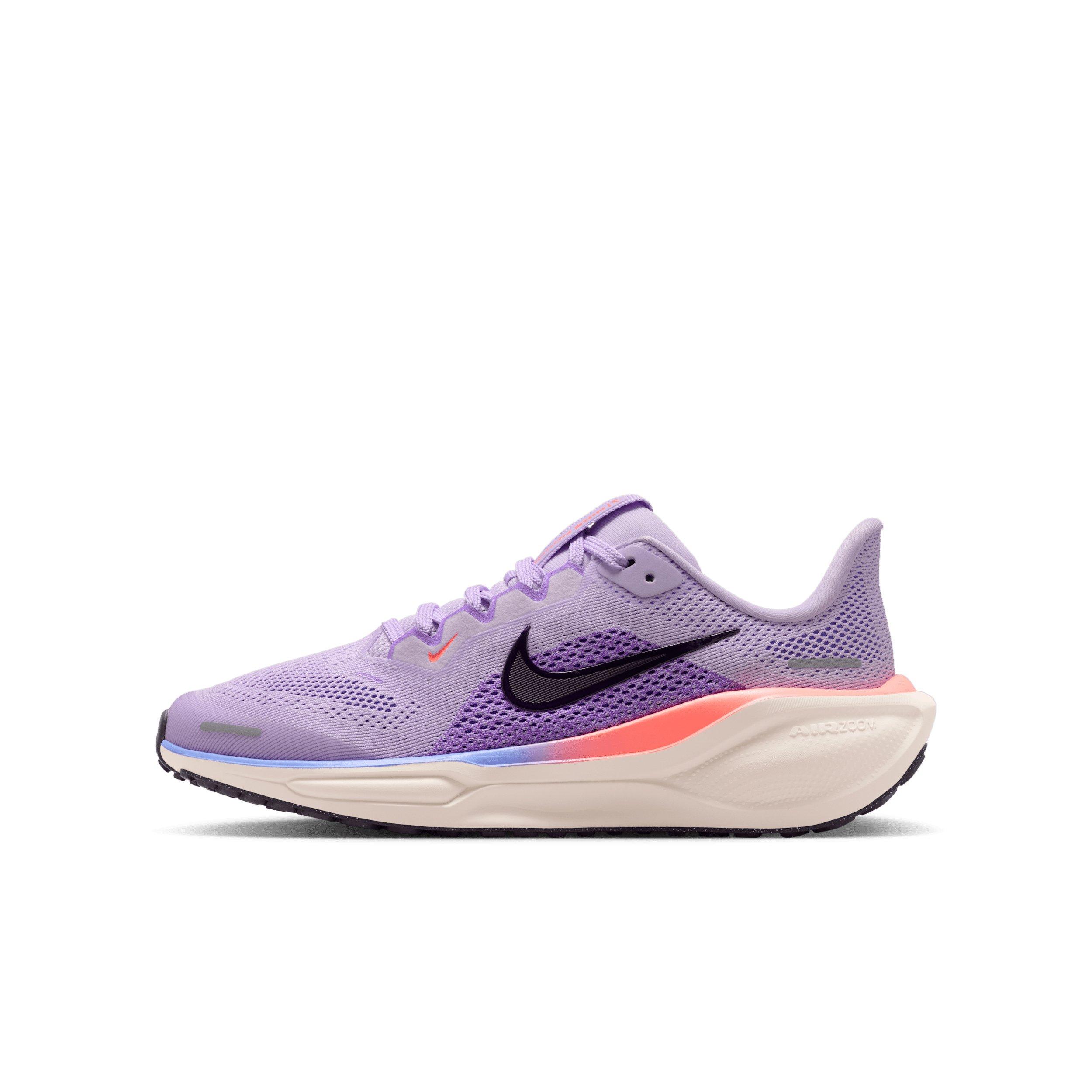 Nike Pegasus 41 "Violet Mist/Bright Violet/Sapphire/Purple Dynasty" Grade School Girls' Running Shoe - VIOLET/VIOLET/SAPPHIRE/PURPLE Thumbnail View 2