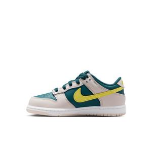 Nike Dunk Low "Dark Teal Green/Dark Teal Green/White/Sonic Yellow" Preschool Boys' Shoe