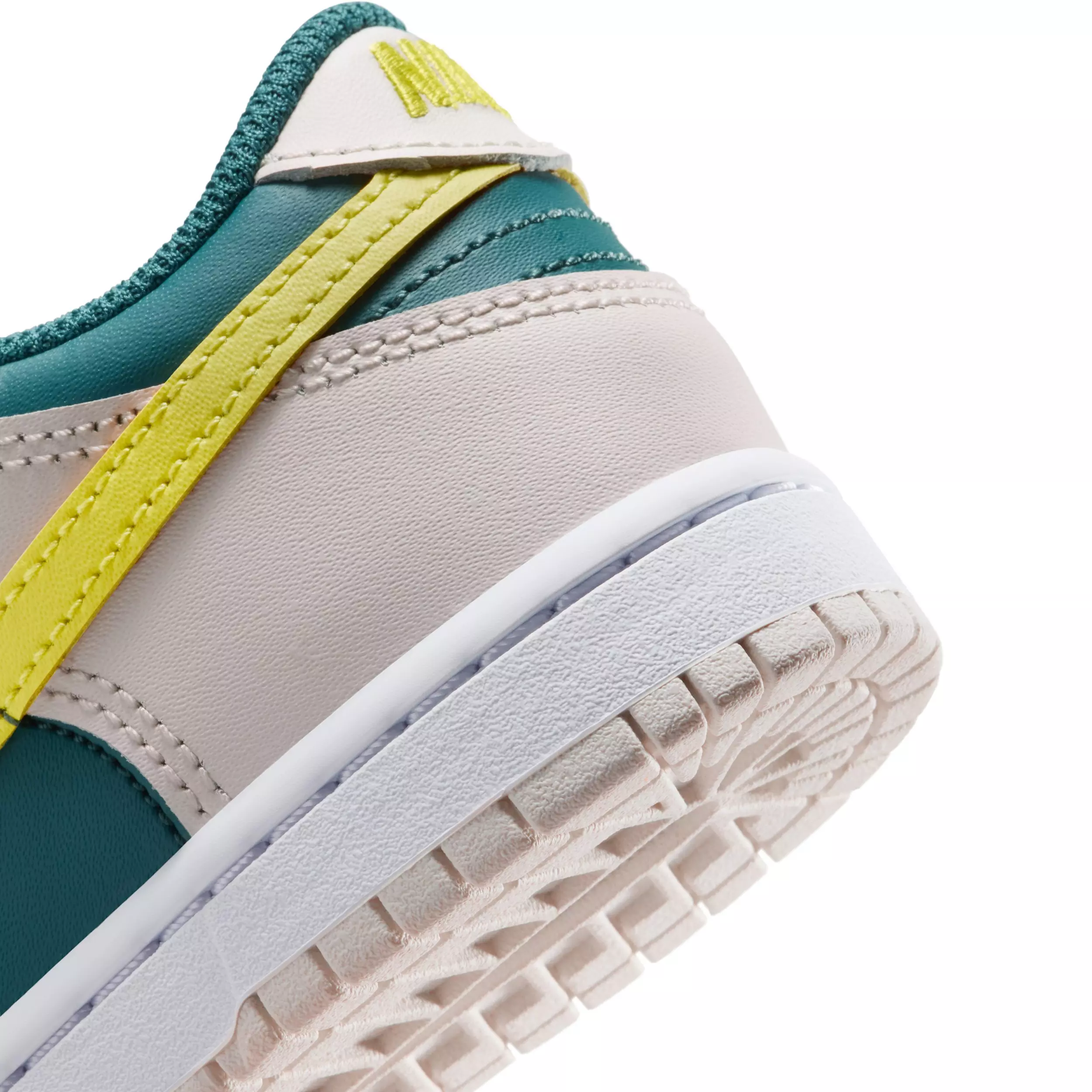 Nike Dunk Low "Dark Teal Green/Dark Teal Green/White/Sonic Yellow" Preschool Boys' Shoe - DK TEAL/DK GREEN/WHITE/YELLOW
