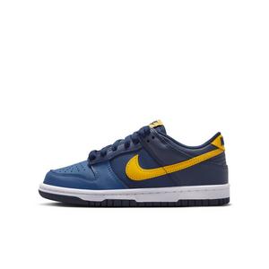 Nike Dunk Low "Midnight Navy/Obsidian/Mystic Navy/Varsity Maize" Grade School Boys' Shoe