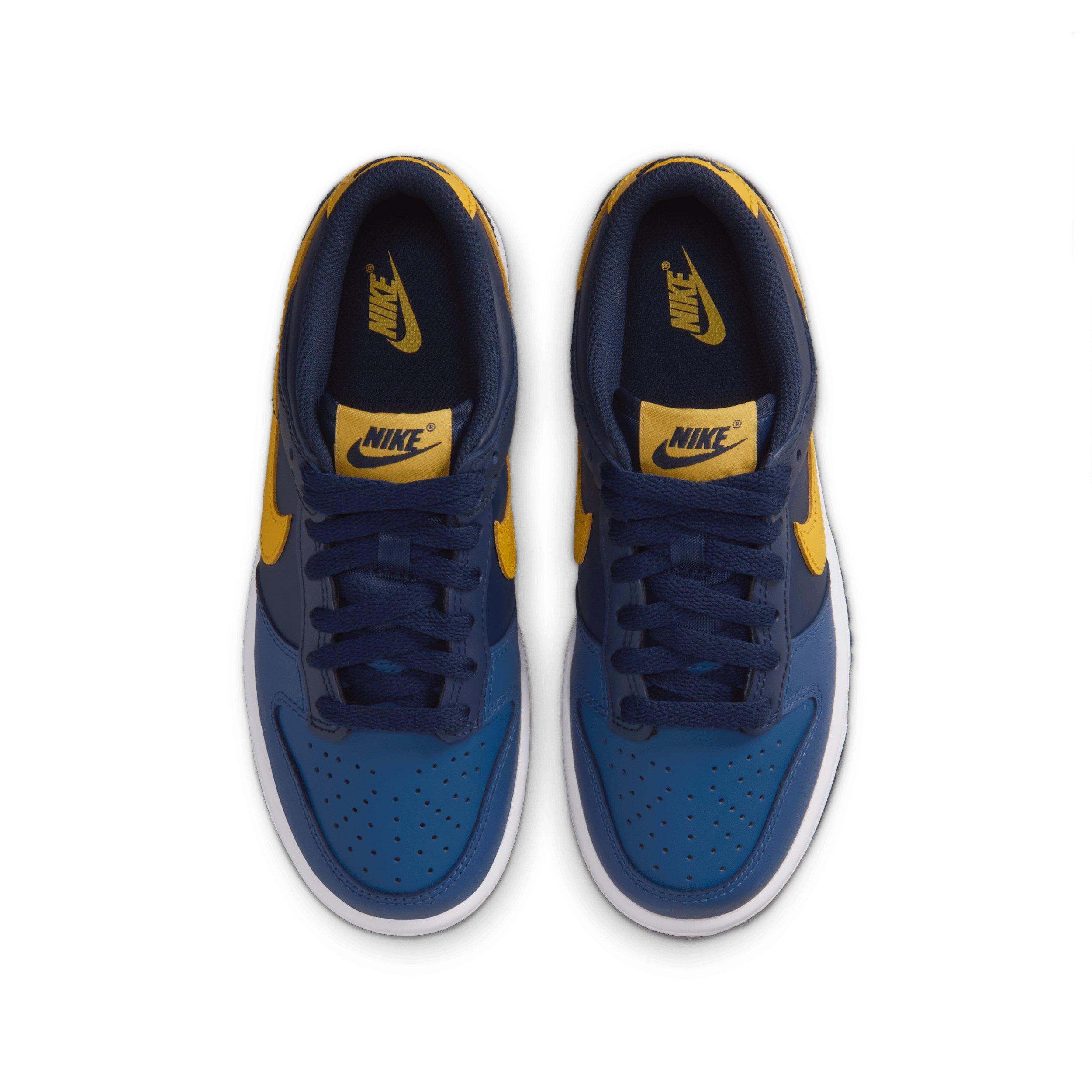 Nike Dunk Low Grade School Boys' "Midnight Navy/Obsidian/Mystic Navy/Varsity Maize" Shoe