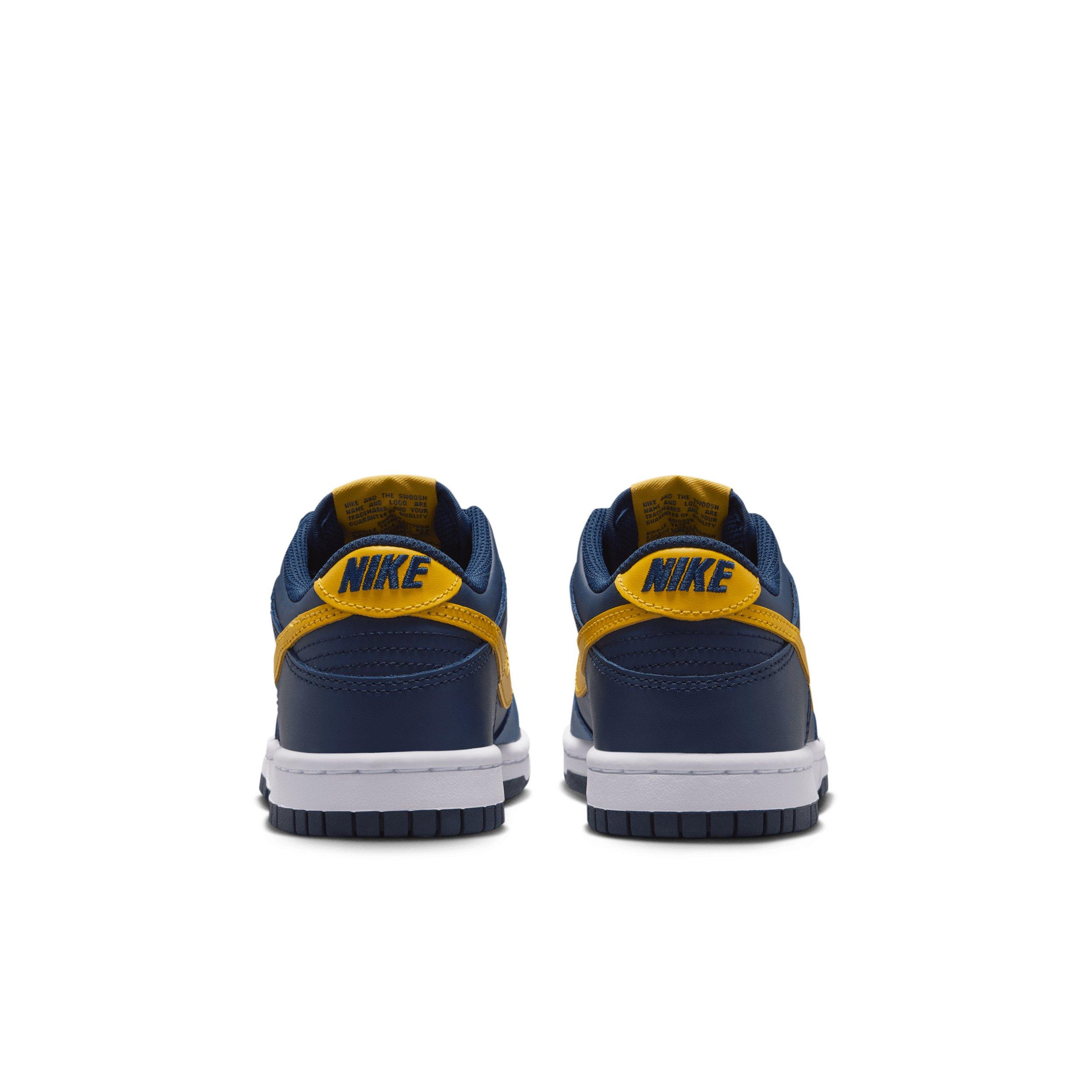 Nike Dunk Low Grade School Boys' "Midnight Navy/Obsidian/Mystic Navy/Varsity Maize" Shoe