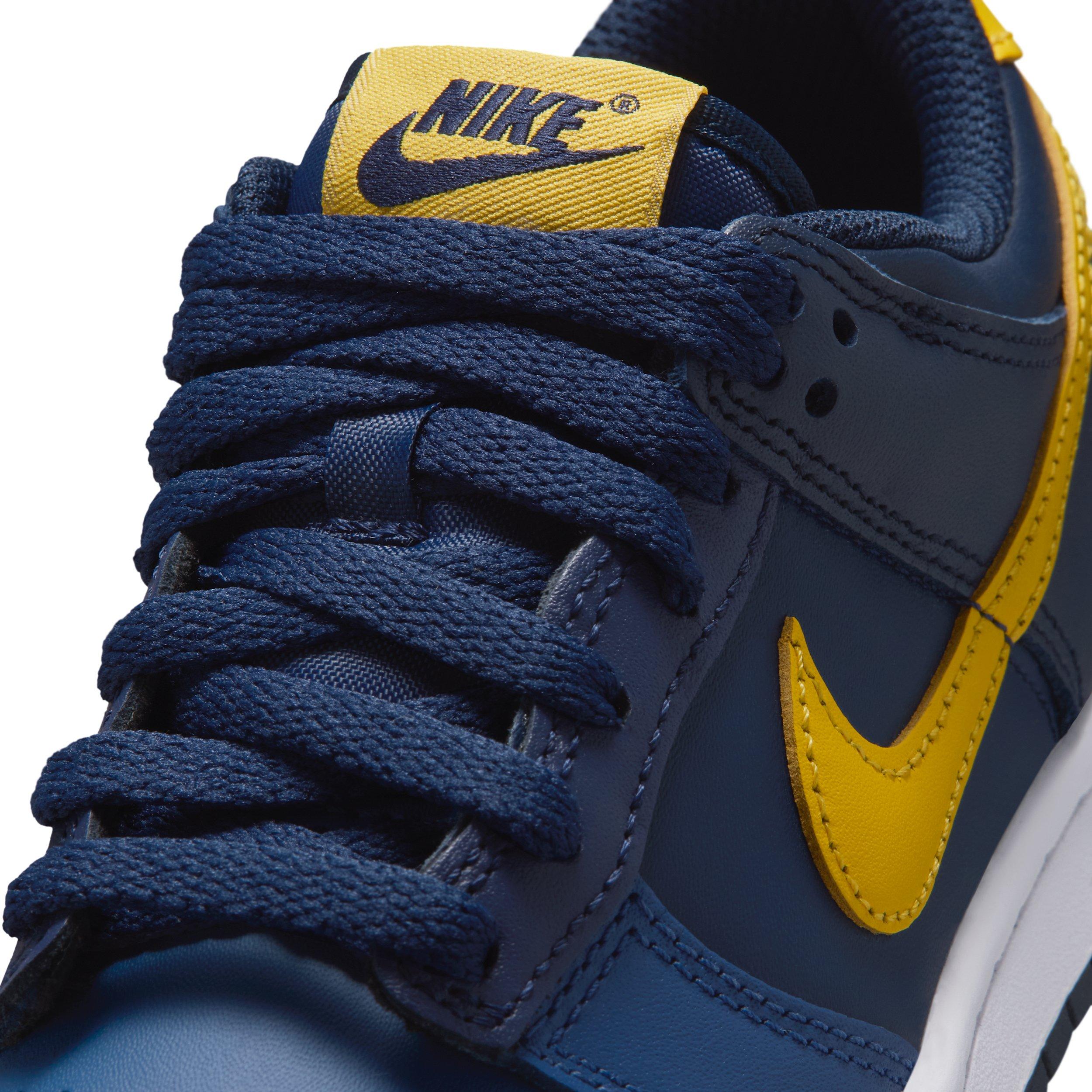 Nike Dunk Low Grade School Boys' "Midnight Navy/Obsidian/Mystic Navy/Varsity Maize" Shoe