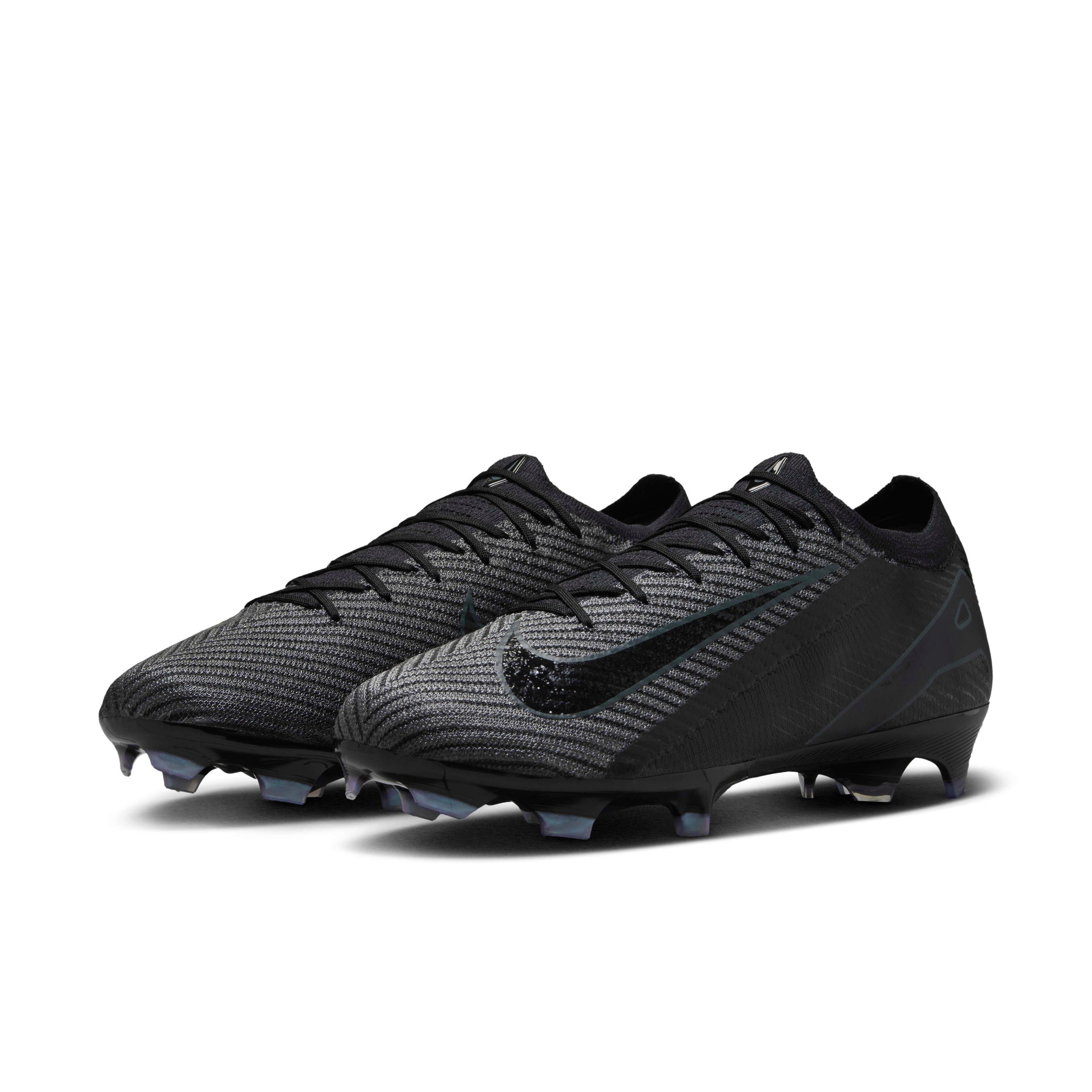 Nike Mercurial Vapor 16 Elite FG Low "Black/Deep Jungle/Black" Men's Soccer Cleat - BLACK/JUNGLE/BLACK Thumbnail View 3