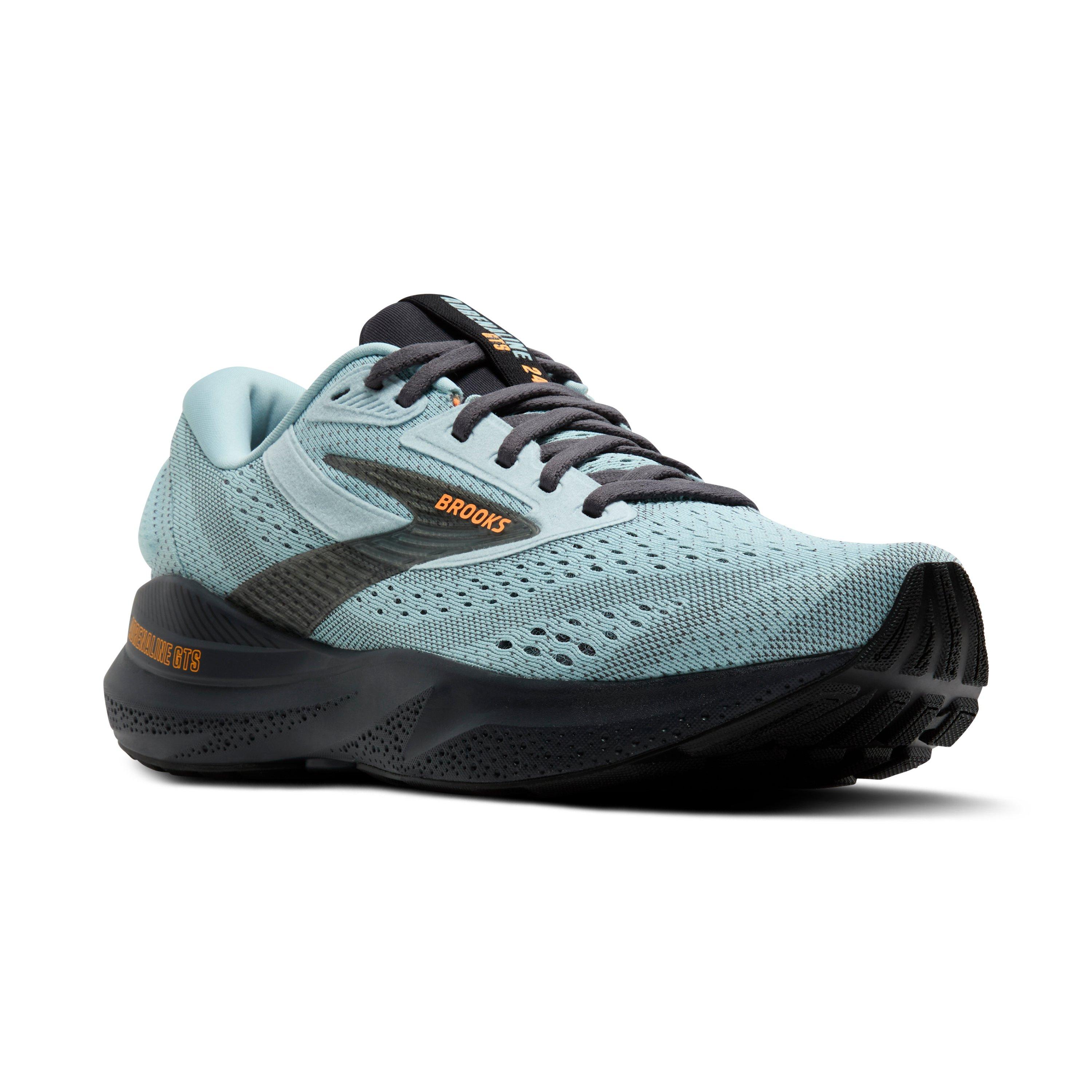 Brooks Adrenaline GTS 24 "Winter Sky/Ebony/Orange" Men's Running Shoe - SKY/EBONY/ORANGE Thumbnail View 4