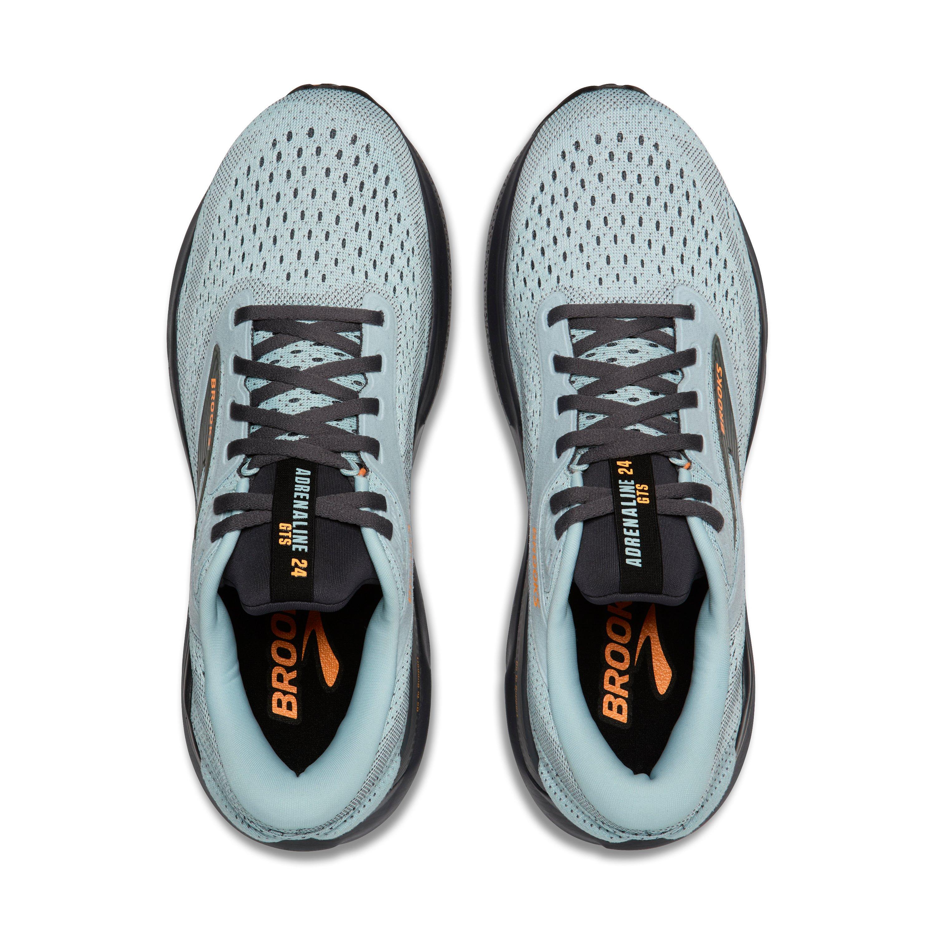 Brooks Adrenaline GTS 24 "Winter Sky/Ebony/Orange" Men's Running Shoe - SKY/EBONY/ORANGE Thumbnail View 5