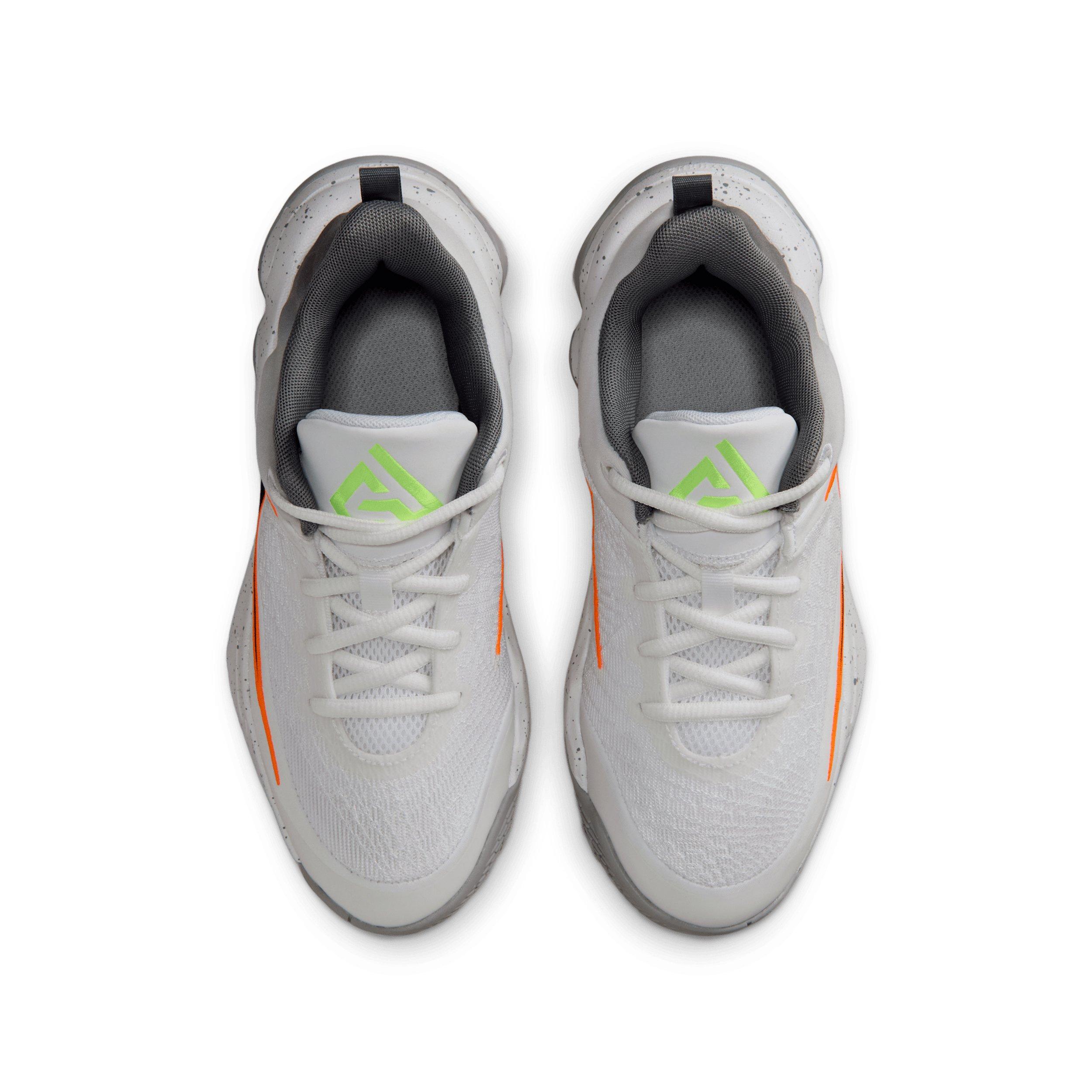 Nike Giannis Immortality 4 "White/Volt/Wolf Grey/Black" Grade School Boys' Basketball Shoe - WHITE/VOLT/GREY/BLACK Thumbnail View 4