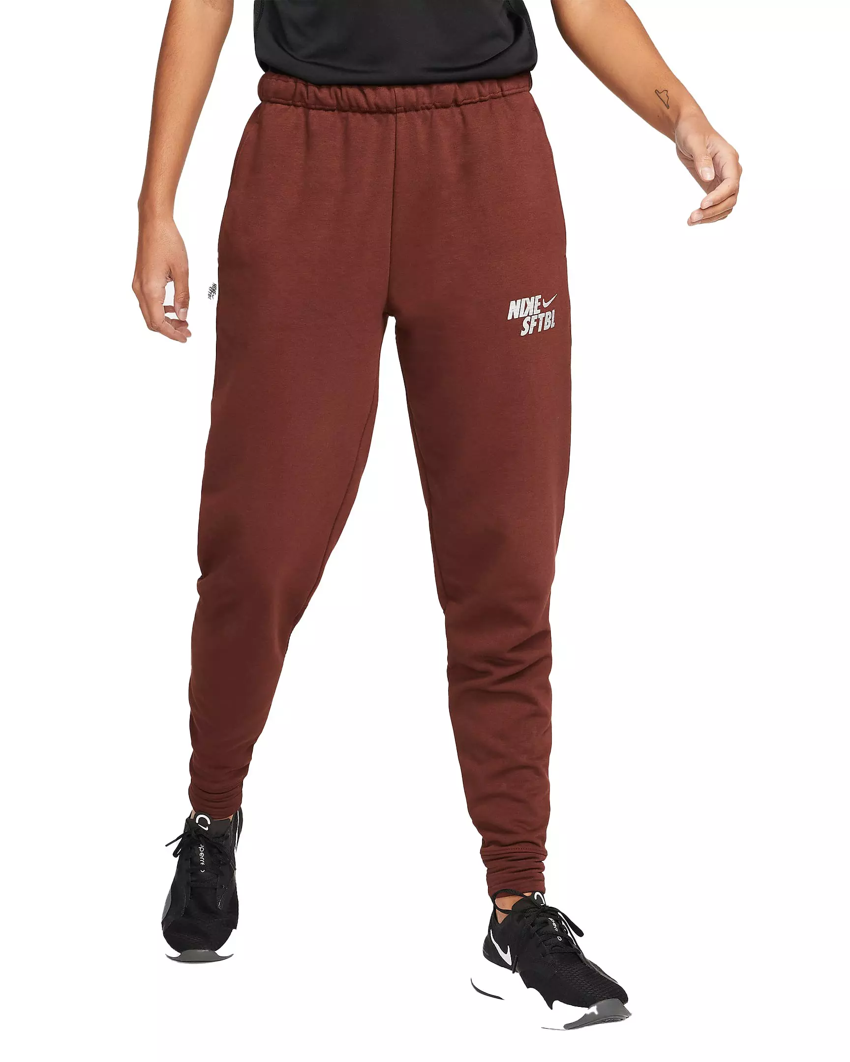 Nike Women's Sportswear Essential Fleece Maroon Pants - Hibbett