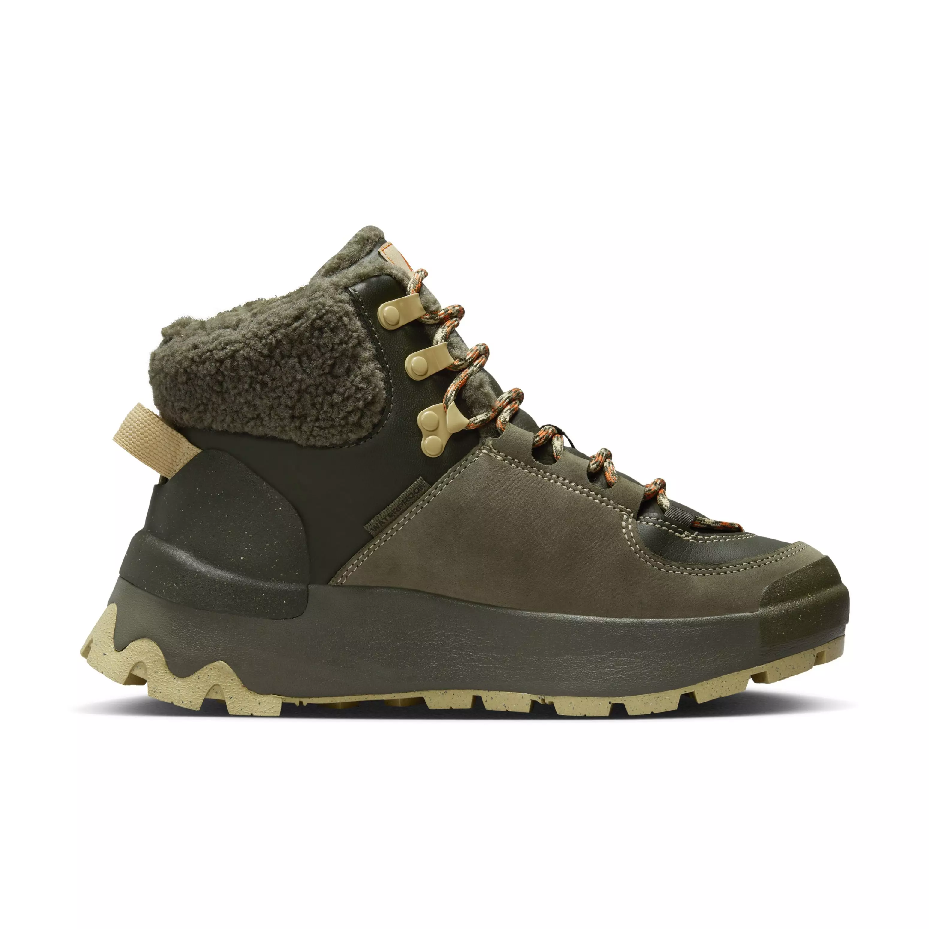 Nike City Classic Premium "Cargo Khaki/Medium Olive/Campfire Orange/Sesame" Women's Boot - GREEN
