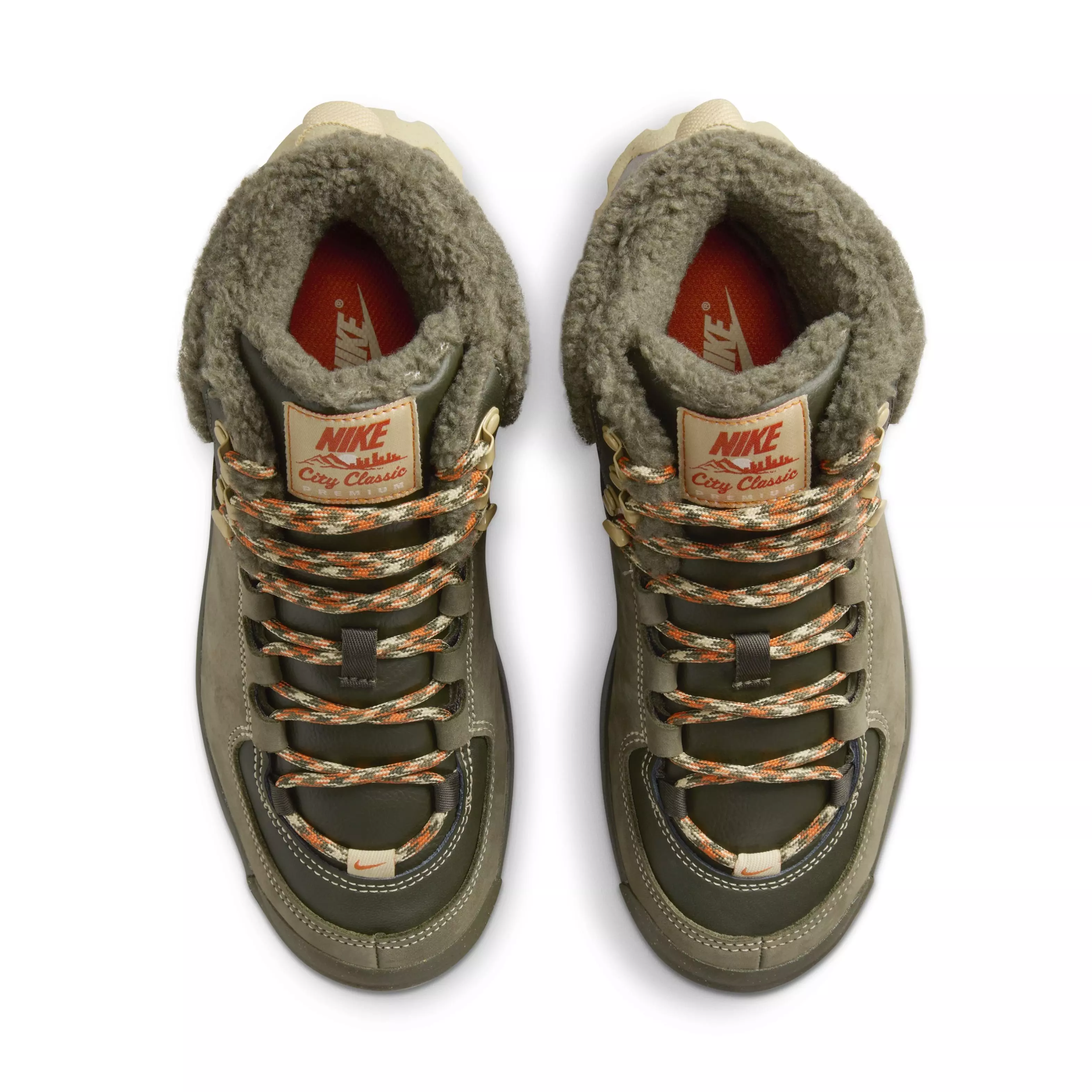 Nike City Classic Premium "Cargo Khaki/Medium Olive/Campfire Orange/Sesame" Women's Boot - GREEN