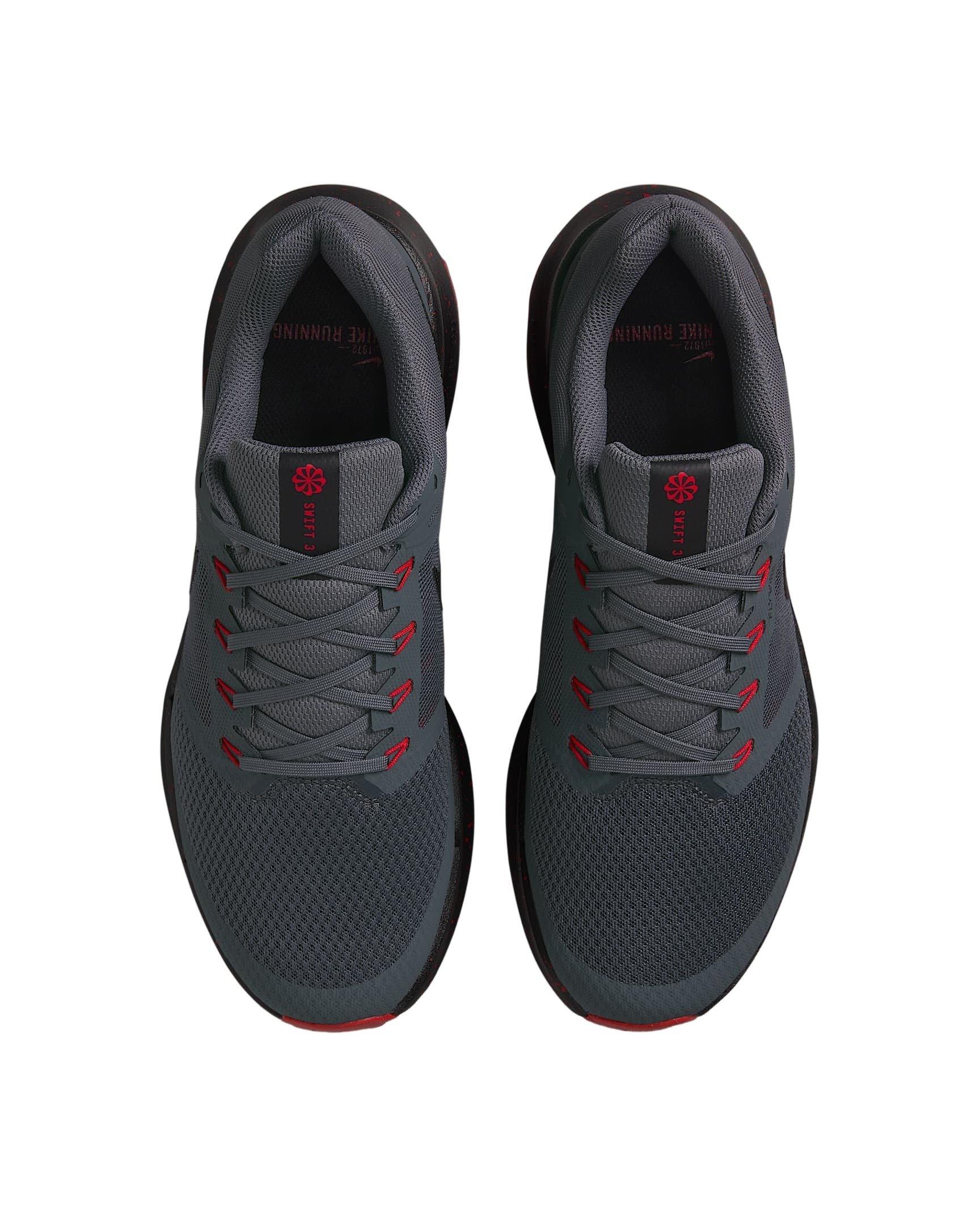 Nike Run Swift 3 "Dark Grey/University Red/Black" Men's Running Shoe - DK GREY/RED/BLACK Thumbnail View 3