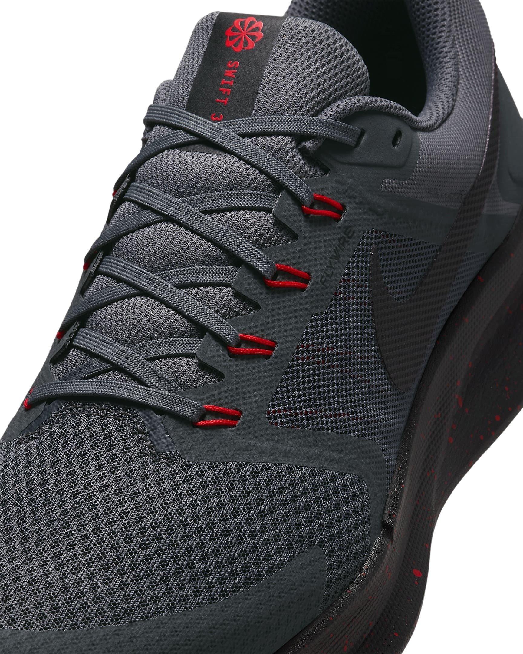 Nike Run Swift 3 "Dark Grey/University Red/Black" Men's Running Shoe - DK GREY/RED/BLACK Thumbnail View 6