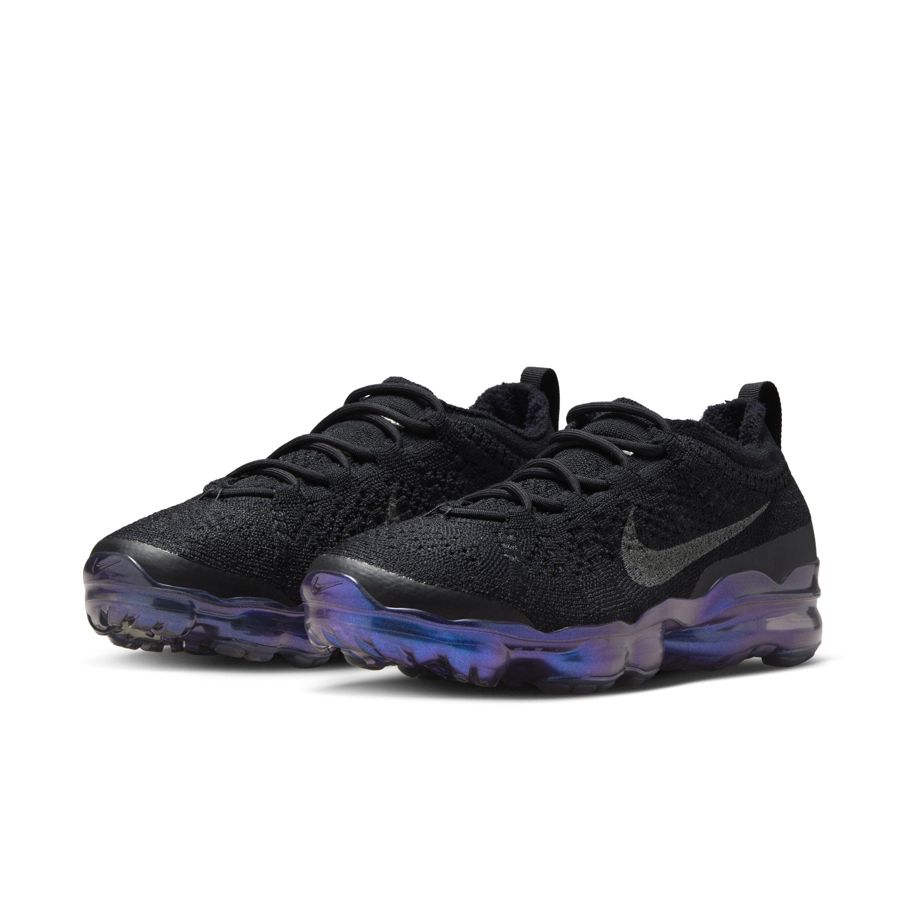Nike Air VaporMax 2023 Flyknit "Black/Metallic Silver/Multi-Color" Women's Shoe - BLACK/SILVER/MULTI Thumbnail View 3
