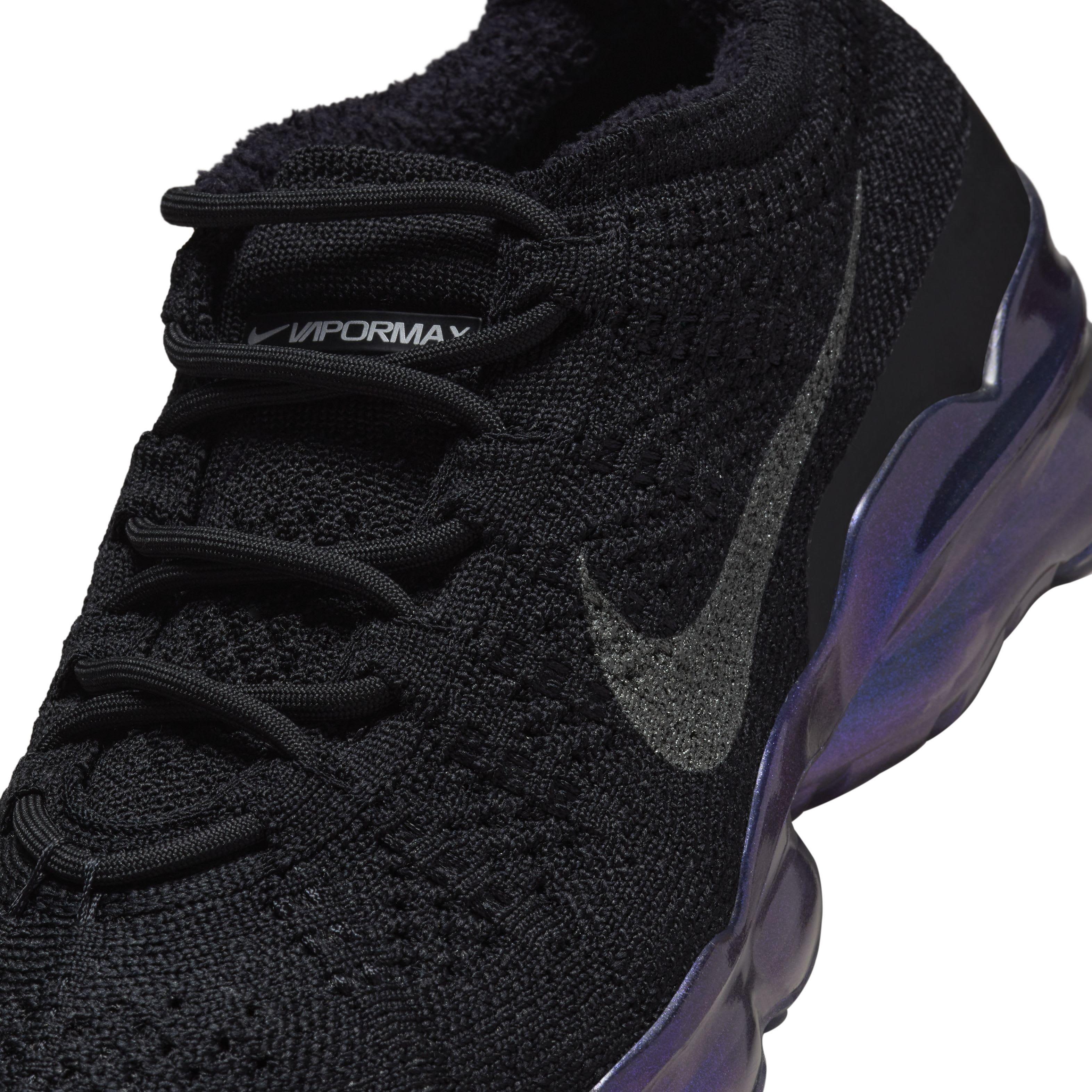 Nike Air VaporMax 2023 Flyknit "Black/Metallic Silver/Multi-Color" Women's Shoe - BLACK/SILVER/MULTI Thumbnail View 7