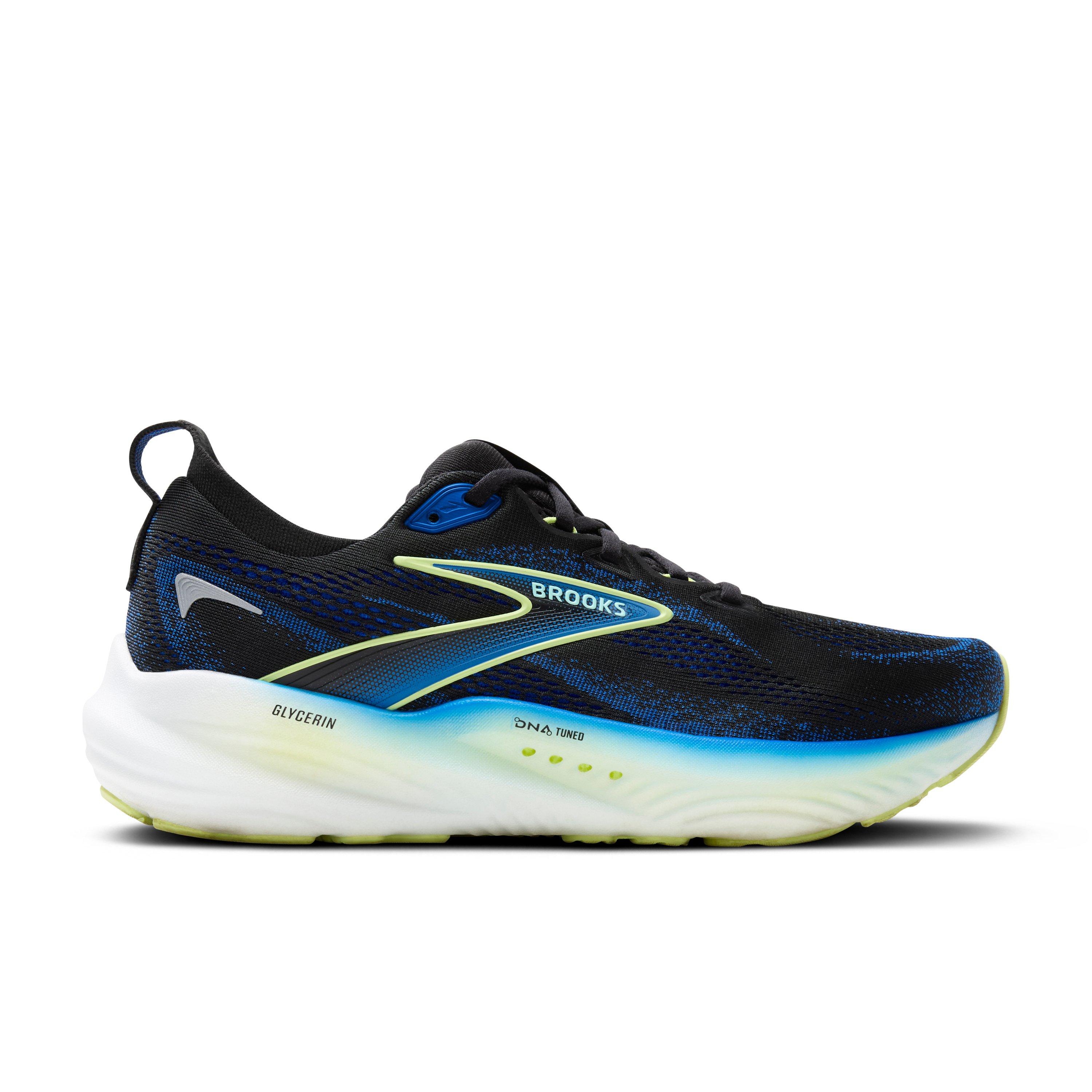 Brooks Glycerin 22 "Black/Cobalt/Neo Yellow" Men's Running Shoe - BLACK/COBALT/YELLOW Thumbnail View 1