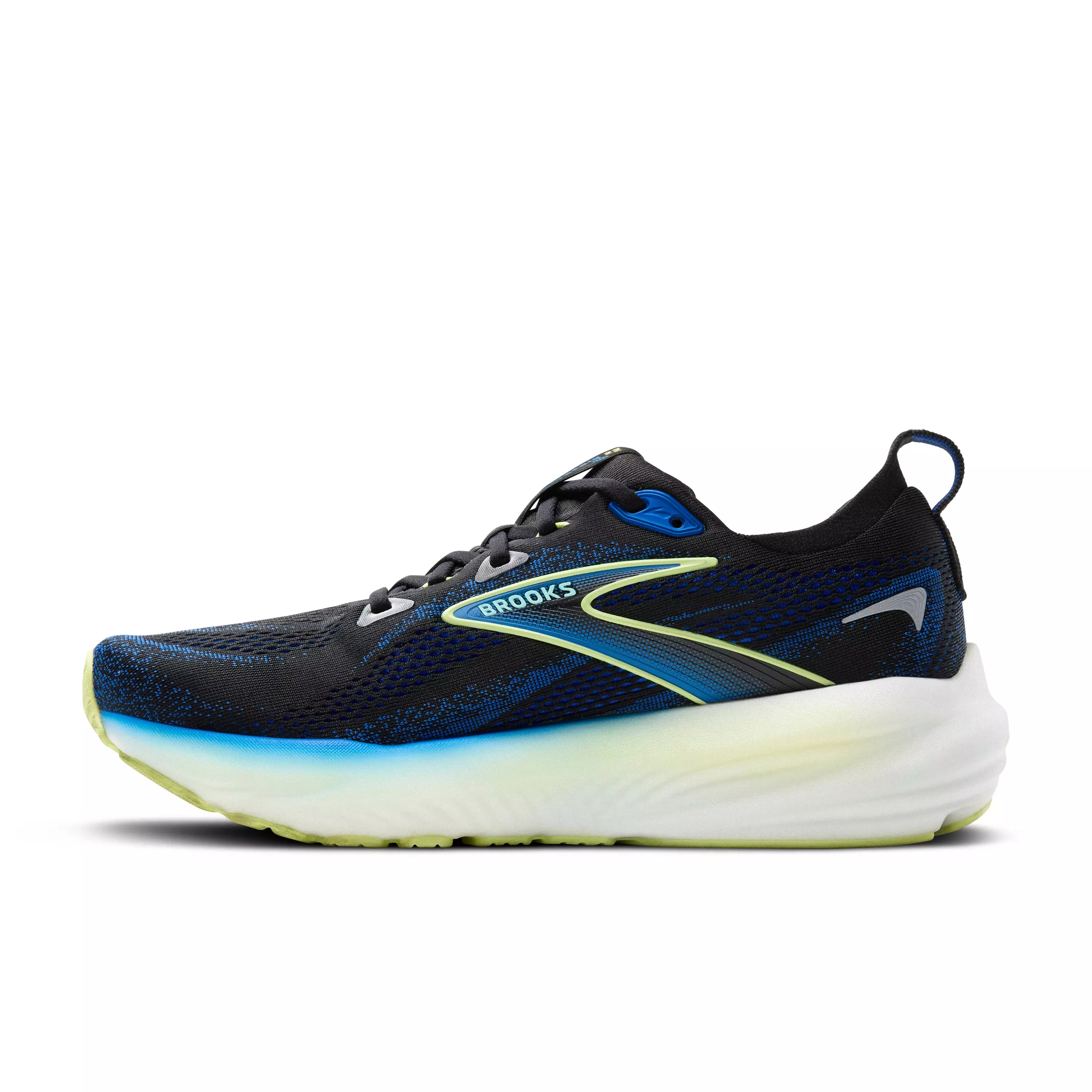 Brooks Glycerin 22 "Black/Cobalt/Neo Yellow" Men's Running Shoe - BLACK/COBALT/YELLOW