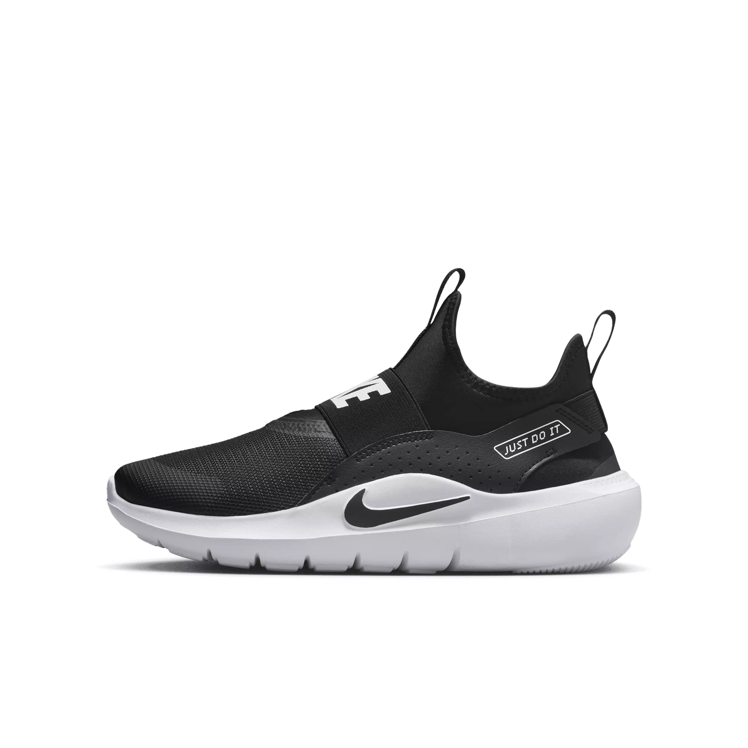 Nike Flex Runner 4 "Black/White/White/Black" Grade School Boys' Running Shoe - BLACK/WHITE/WHITE/BLACK