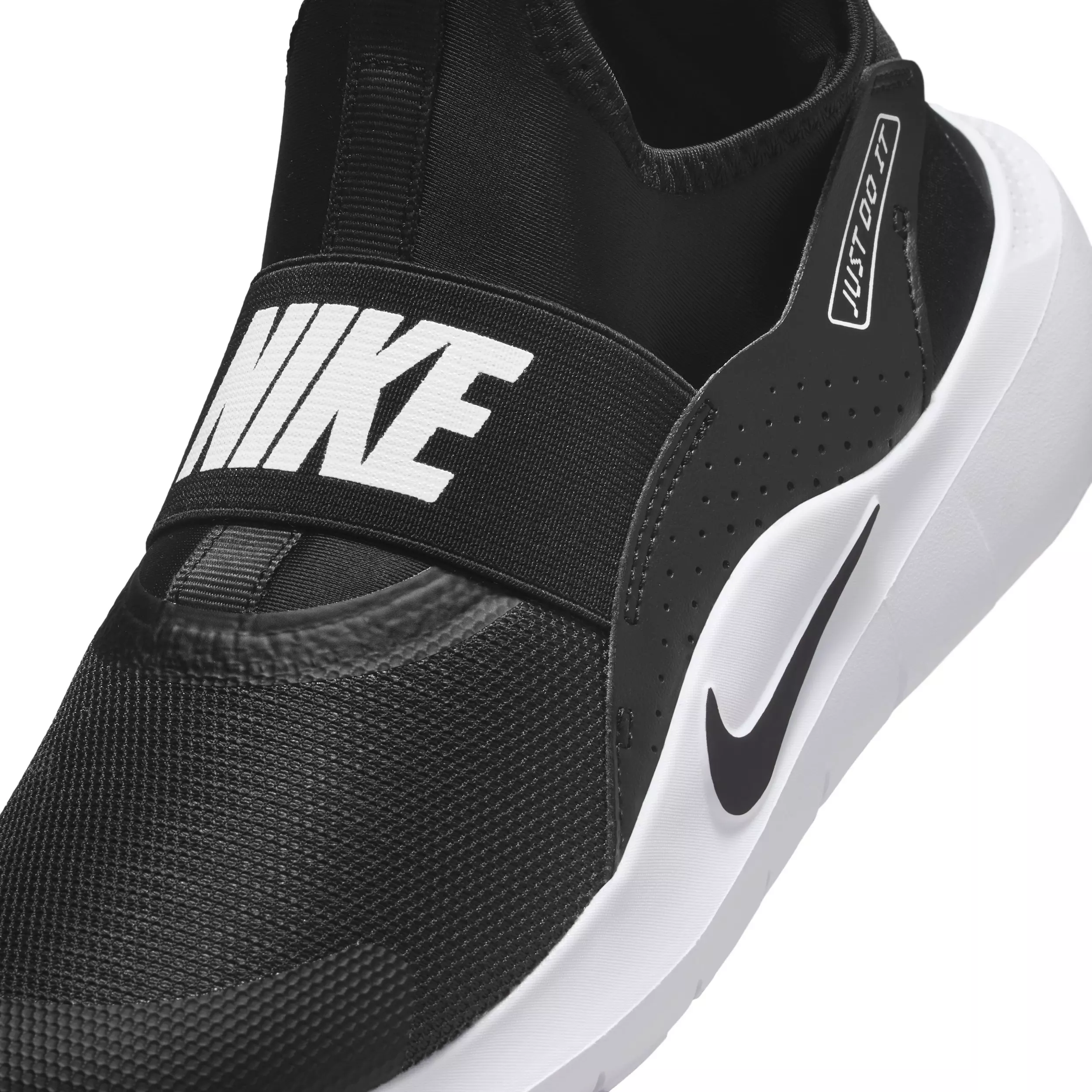 Nike Flex Runner 4 "Black/White/White/Black" Grade School Boys' Running Shoe - BLACK/WHITE/WHITE/BLACK