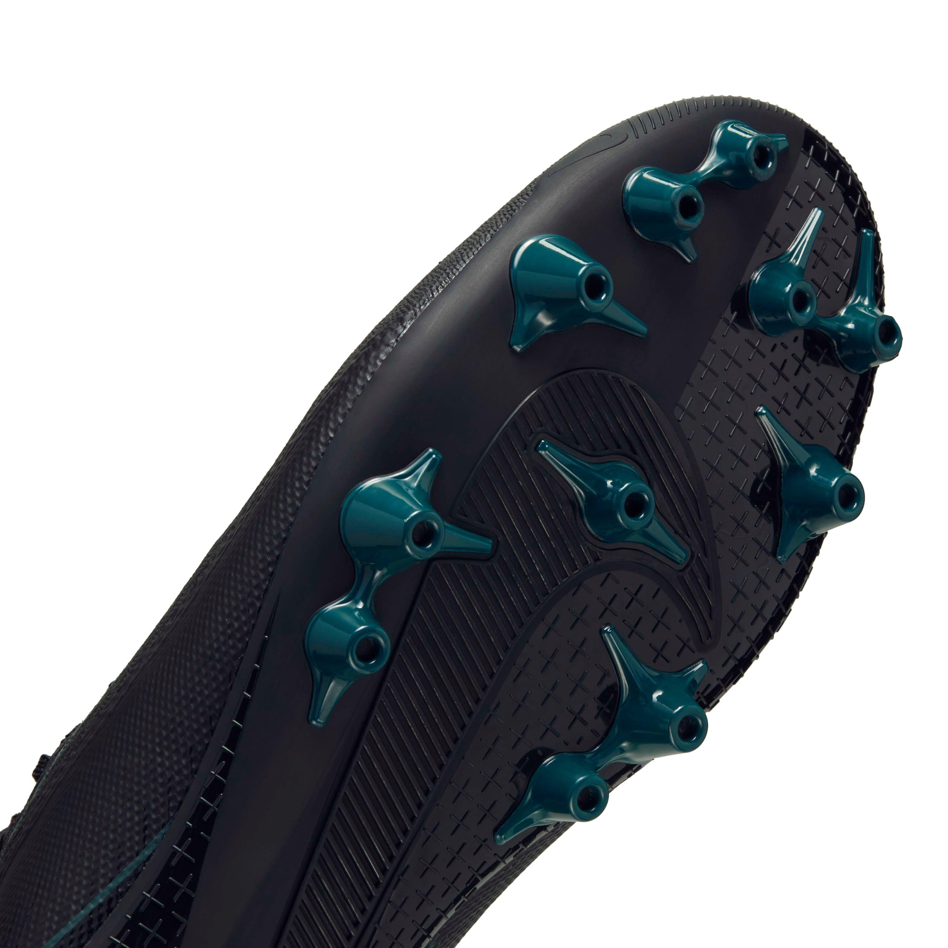 Nike Mercurial Vapor 16 Academy AG "Black/Deep Jungle/Black" Men's Soccer Cleat - BLACK/JUNGLE/BLACK Thumbnail View 7