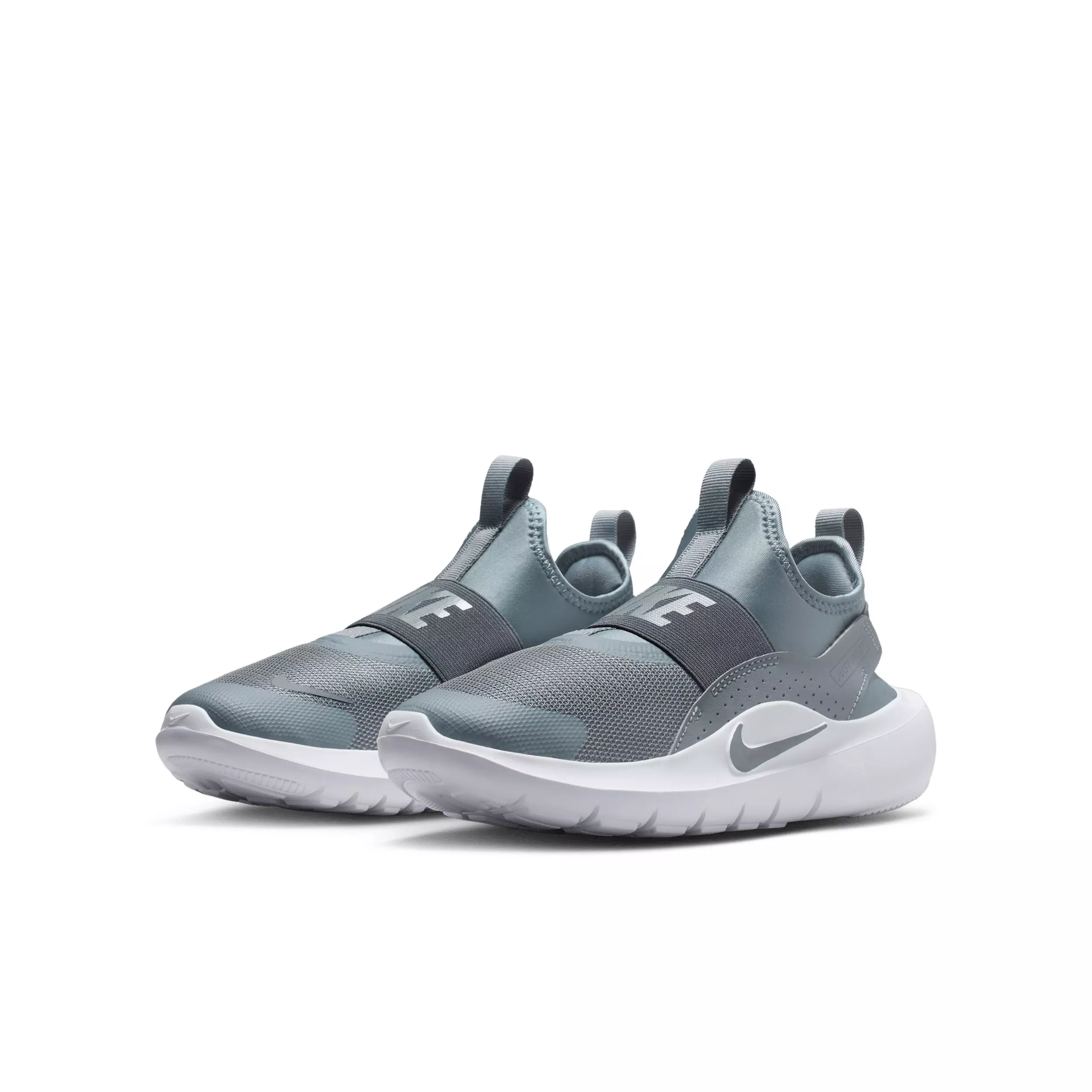 Nike Flex Runner 4 "Cool Grey/Dark Grey/White/Cool Grey" Grade School Boys' Running Shoe - GREY/DK GREY/WHITE/GREY