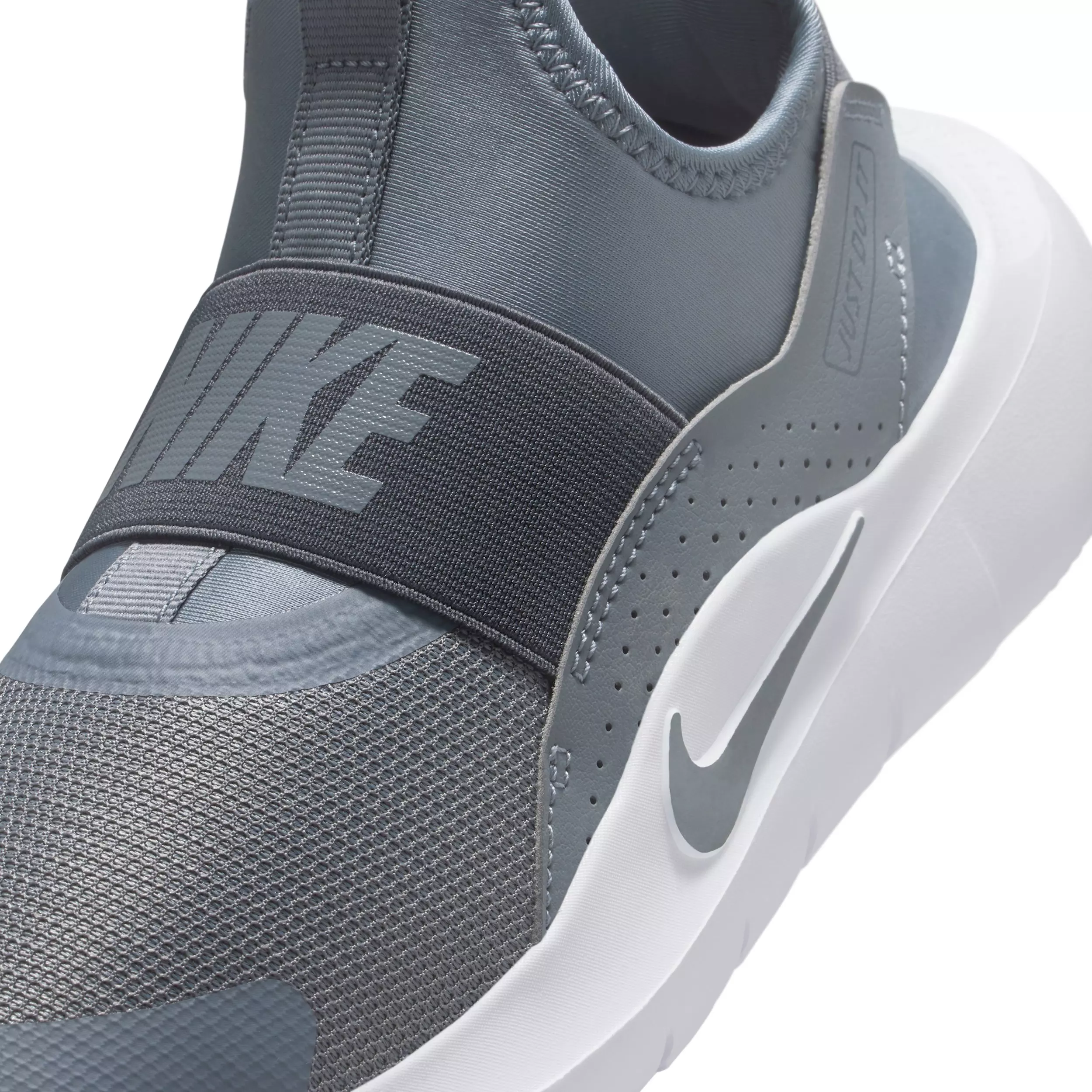 Nike Flex Runner 4 "Cool Grey/Dark Grey/White/Cool Grey" Grade School Boys' Running Shoe - GREY/DK GREY/WHITE/GREY