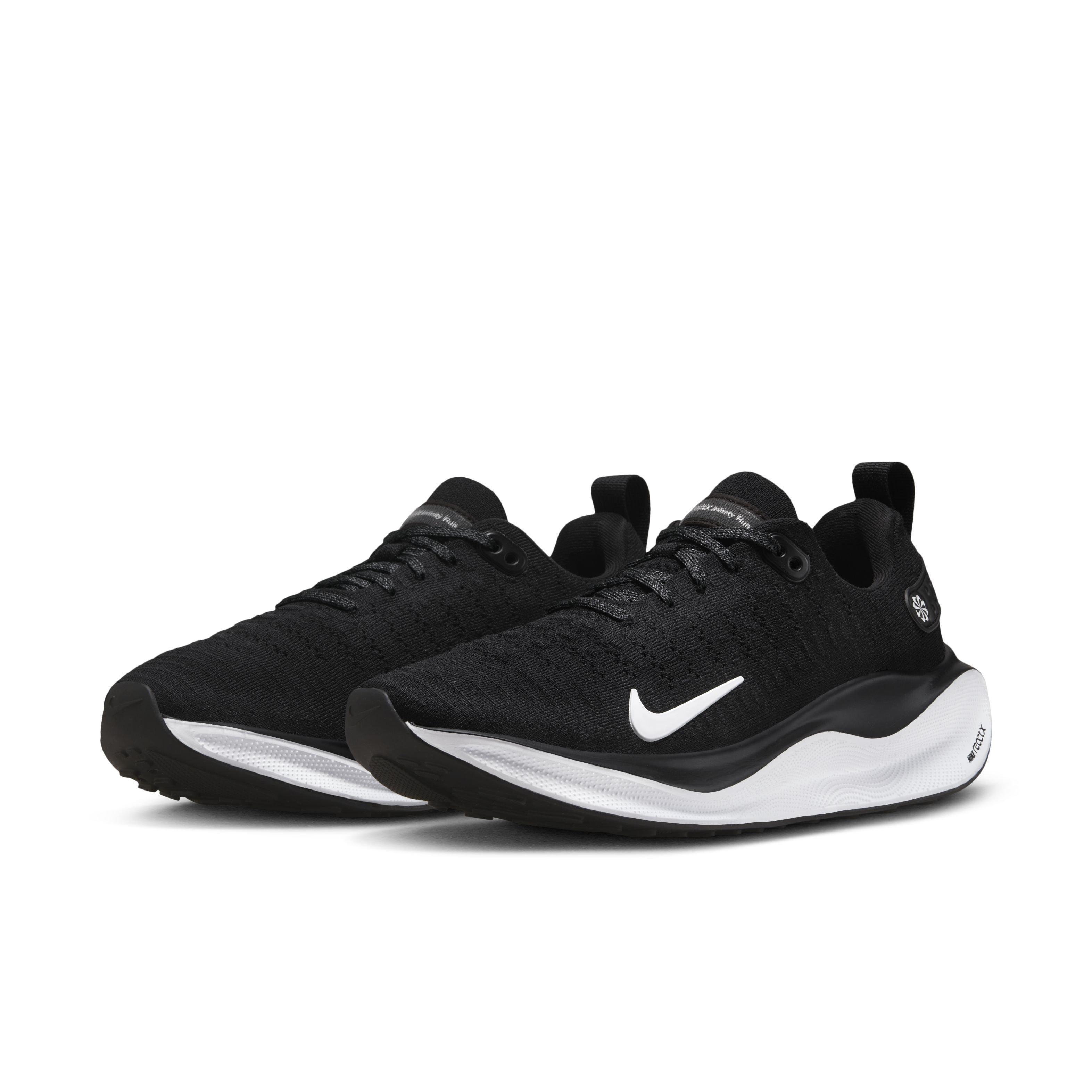 Nike InfinityRN 4 "Black/Dark Grey/White" Women's Wide Running Shoe - BLACK/DK GREY/WHITE Thumbnail View 3