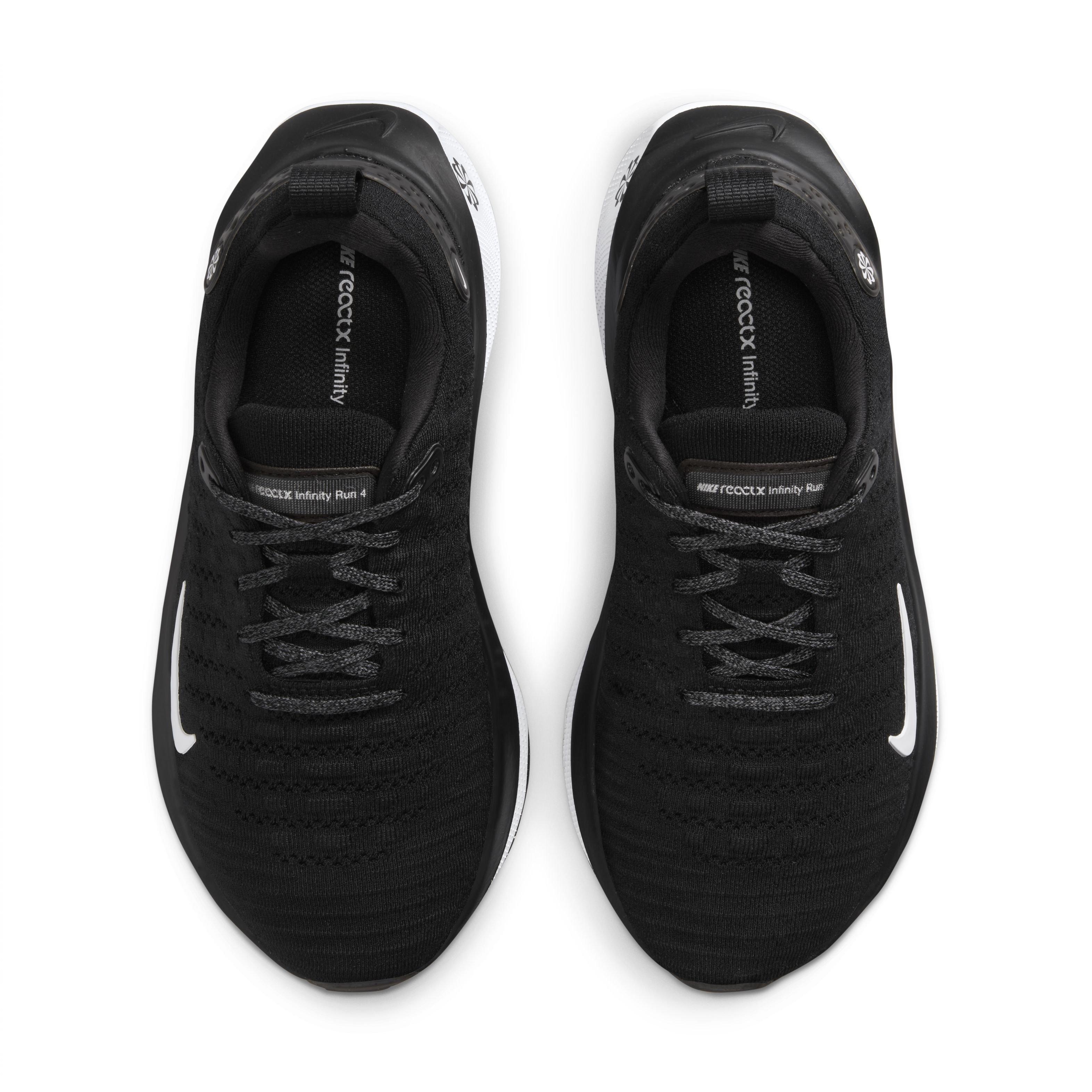 Nike InfinityRN 4 "Black/Dark Grey/White" Women's Wide Running Shoe - BLACK/DK GREY/WHITE Thumbnail View 4