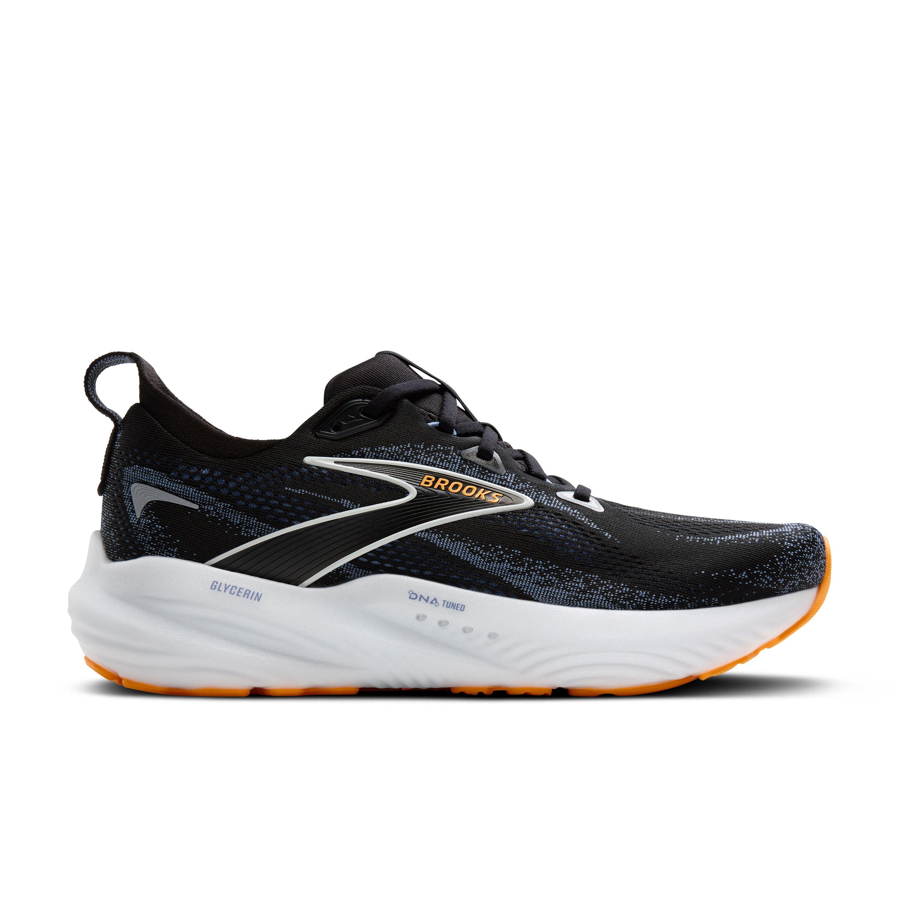 Brooks Glycerin 22 "Black/Country Blue/Orange Pop" Men's Wide Running Shoe - BLACK/BLUE/ORANGE Thumbnail View 1