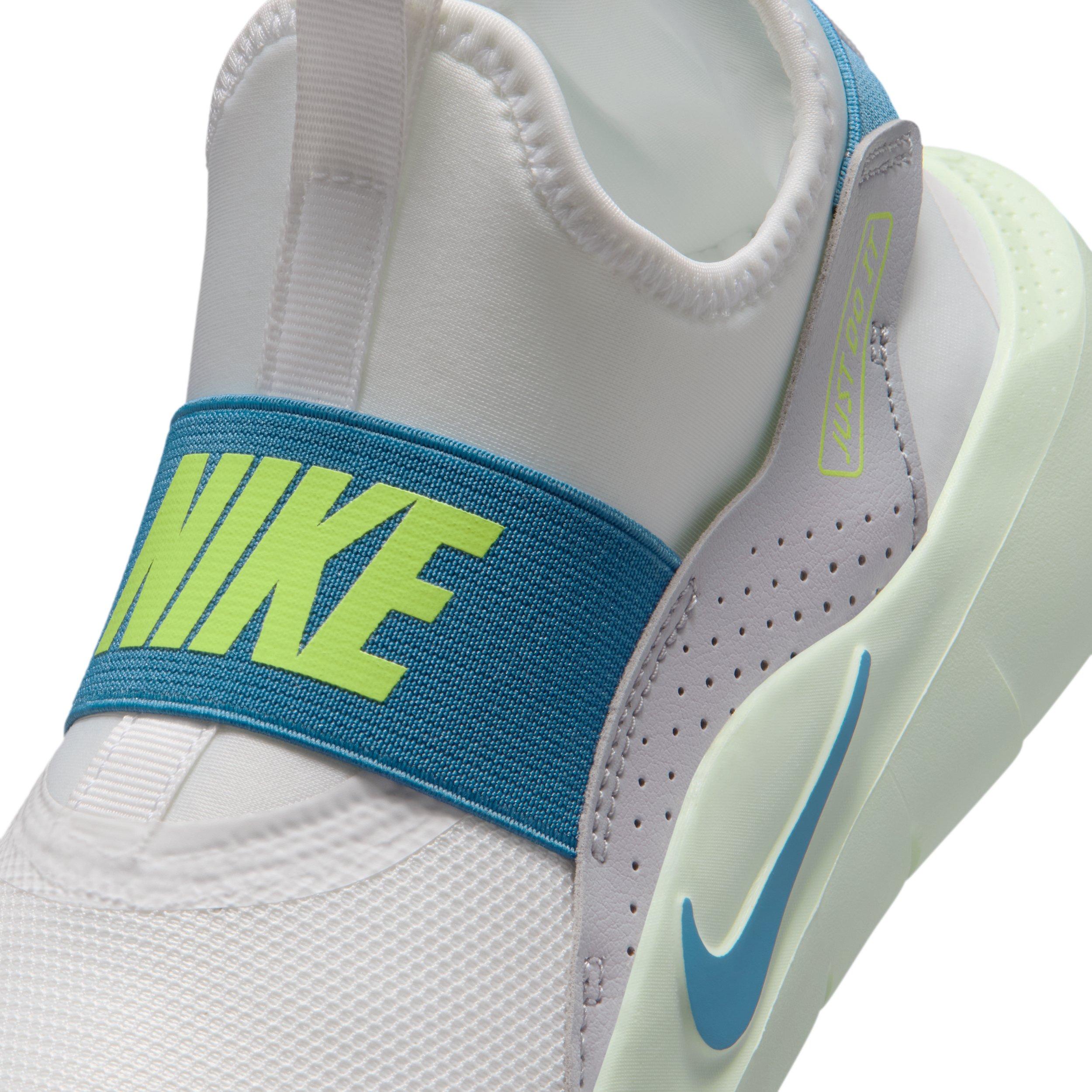 Nike Flex Runner 4 "Summit White/Wolf Grey/Volt Tint/Dutch Blue" Grade School Boys' Running Shoe - WHITE/GREY/VOLT/BLUE Thumbnail View 7