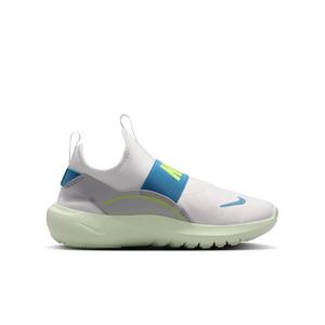 Nike Flex Runner 4 "Summit White/Wolf Grey/Volt Tint/Dutch Blue" Grade School Boys' Running Shoe