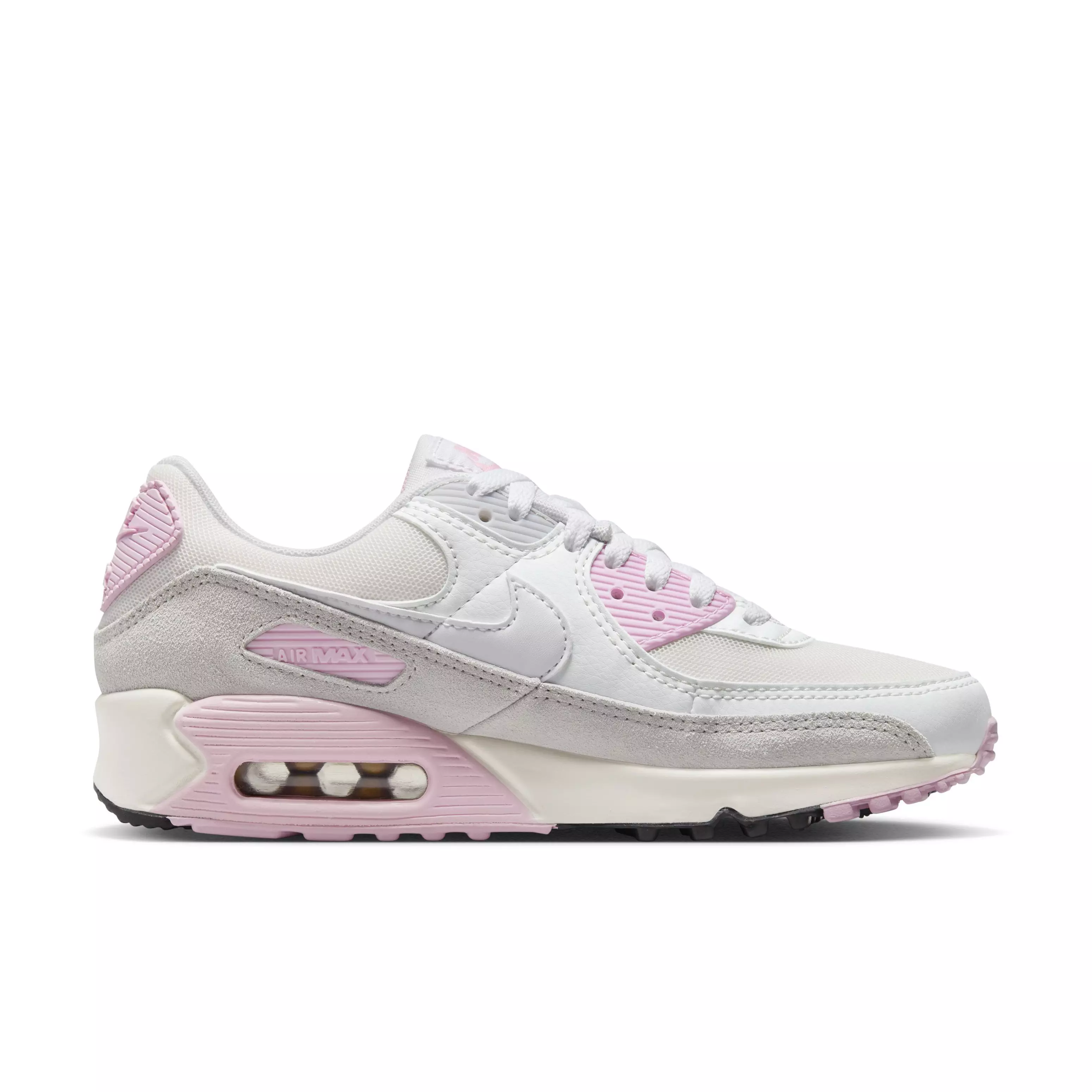 Nike Air Max 90 "White/Medium Soft Pink/Summit White/Sail" Women's Shoe - WHITE/PINK/SAIL