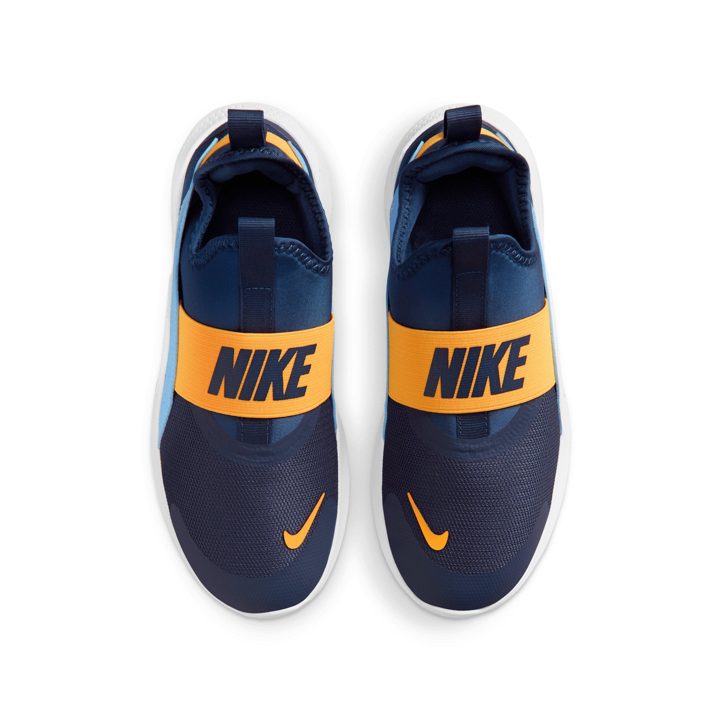 Nike Flex Runner 4 "Midnight Navy/Blue/White/Laser Orange" Grade School Boys' Running Shoe - NAVY/BLUE/WHITE/ORANGE Thumbnail View 4