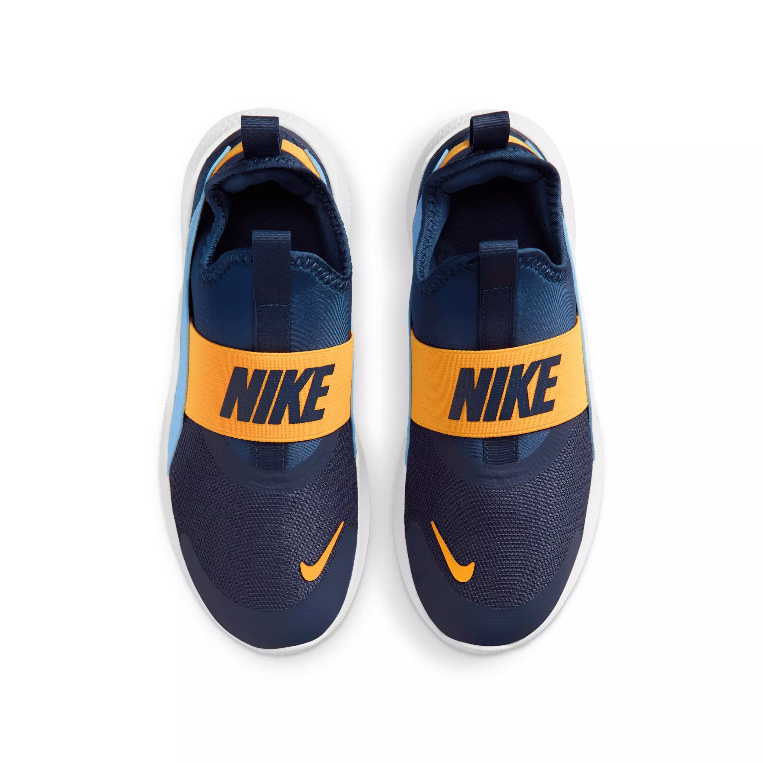 Nike Flex Runner 4 "Midnight Navy/Blue/White/Laser Orange" Grade School Boys' Running Shoe - NAVY/BLUE/WHITE/ORANGE