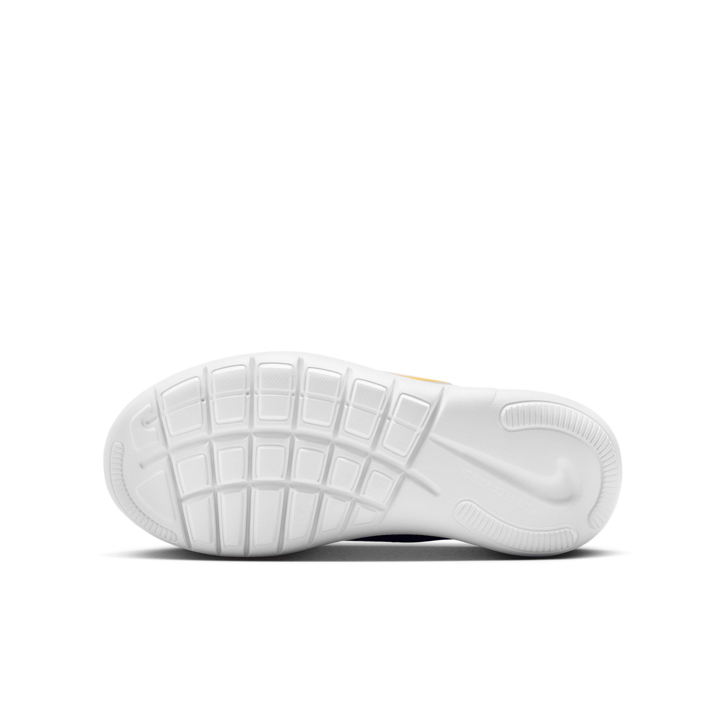 Nike Flex Runner 4 "Midnight Navy/Blue/White/Laser Orange" Grade School Boys' Running Shoe - NAVY/BLUE/WHITE/ORANGE Thumbnail View 6