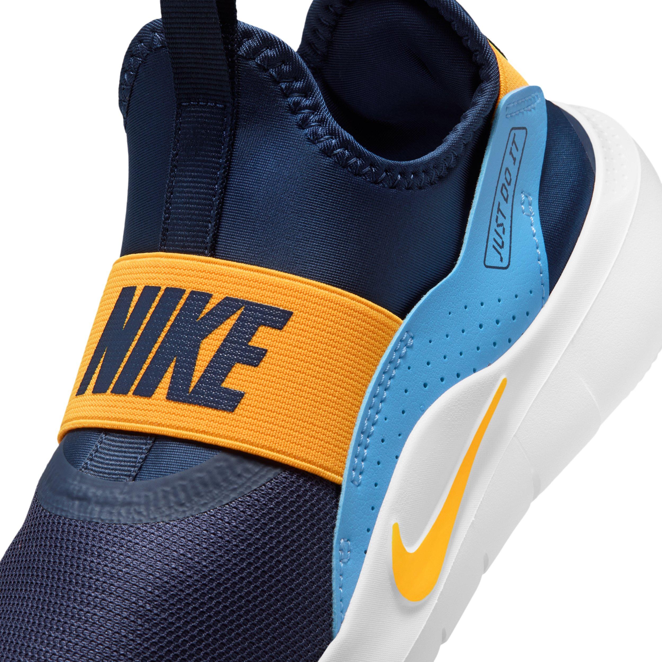 Nike Flex Runner 4 "Midnight Navy/Blue/White/Laser Orange" Grade School Boys' Running Shoe - NAVY/BLUE/WHITE/ORANGE Thumbnail View 7