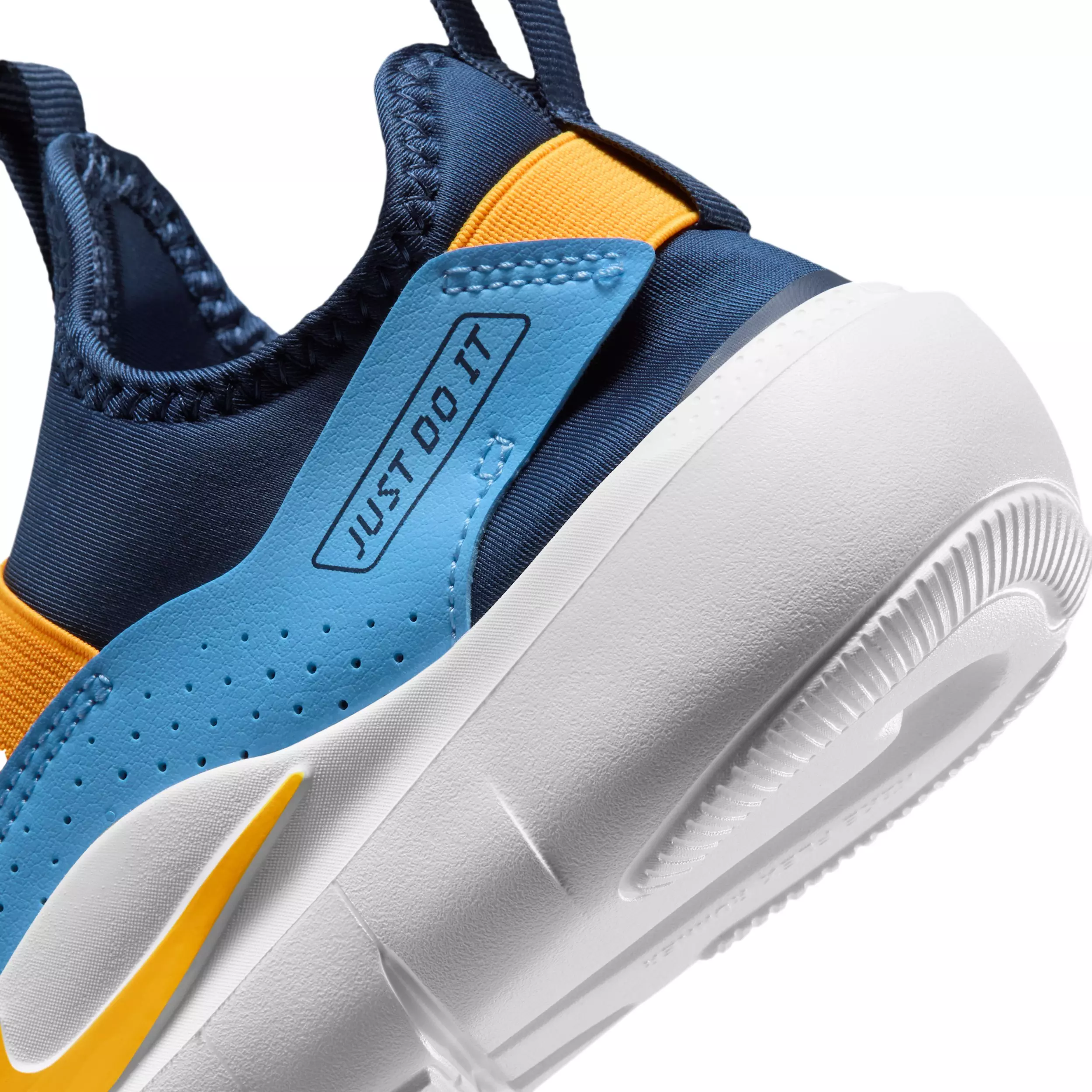 Nike Flex Runner 4 "Midnight Navy/Blue/White/Laser Orange" Grade School Boys' Running Shoe - NAVY/BLUE/WHITE/ORANGE