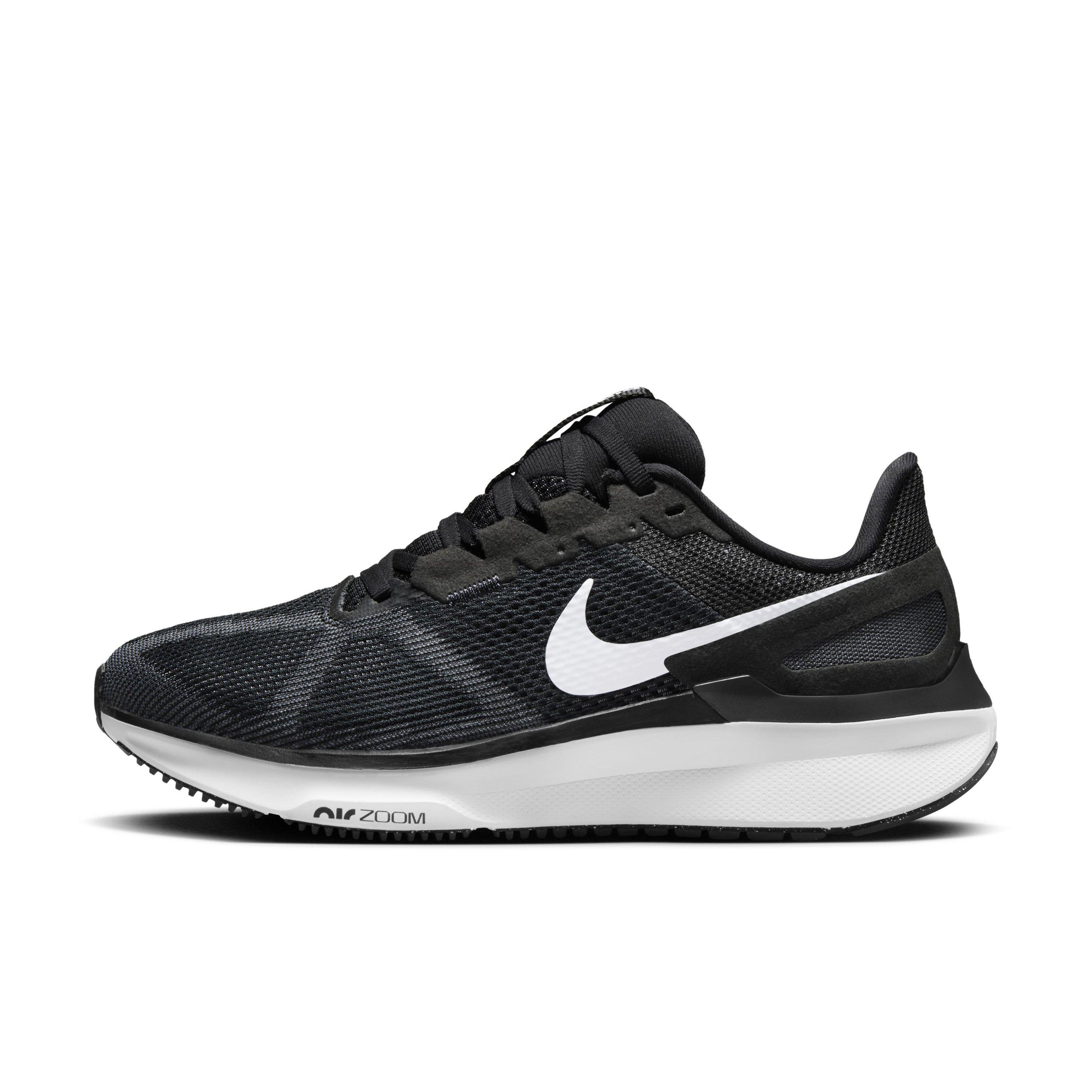 Nike Structure 25 "Black/Dark Smoke Grey/White" Women's Wide Running Shoe - BLACK/DK GREY/WHITE Thumbnail View 2