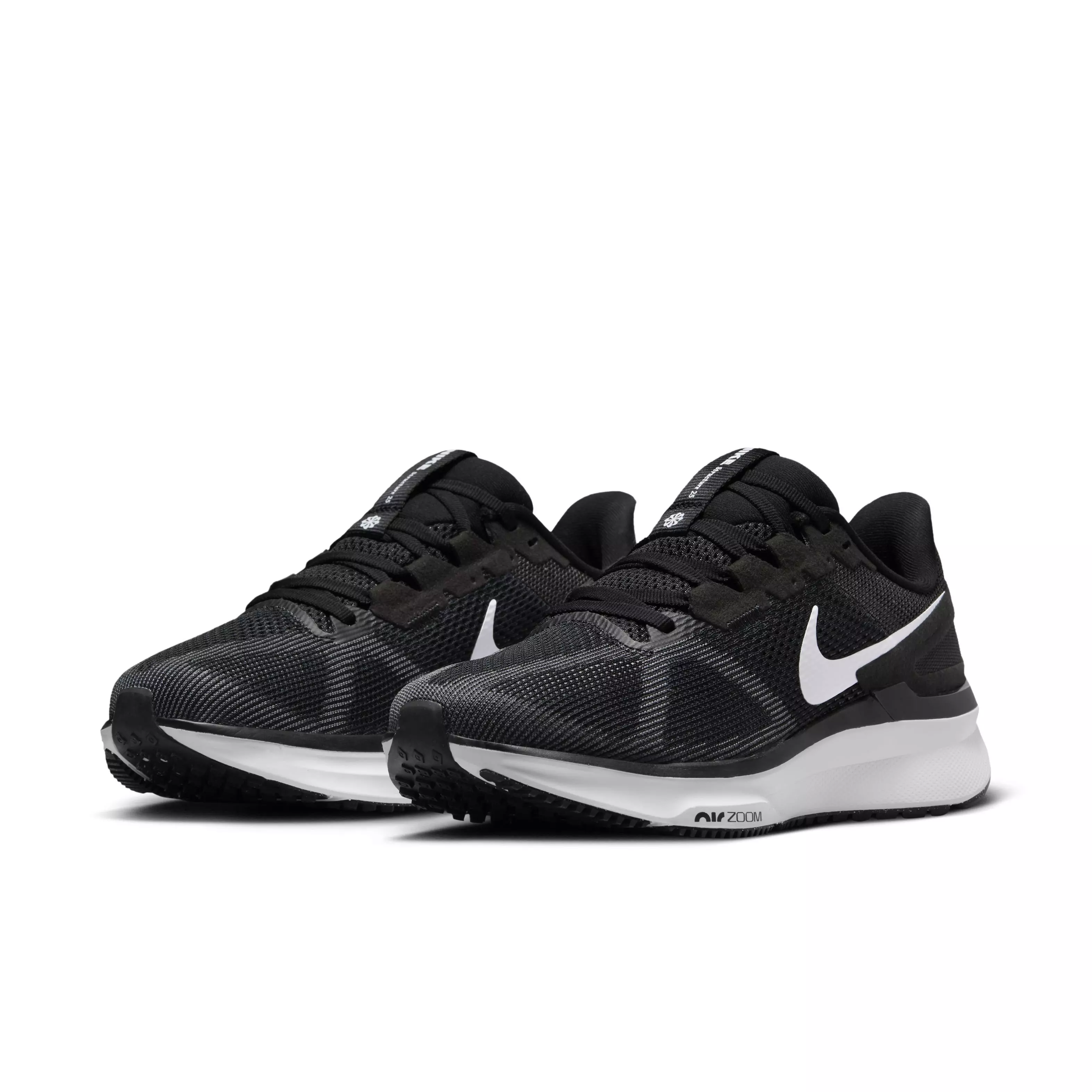 Nike Structure 25 "Black/Dark Smoke Grey/White" Women's Wide Running Shoe - BLACK/DK GREY/WHITE